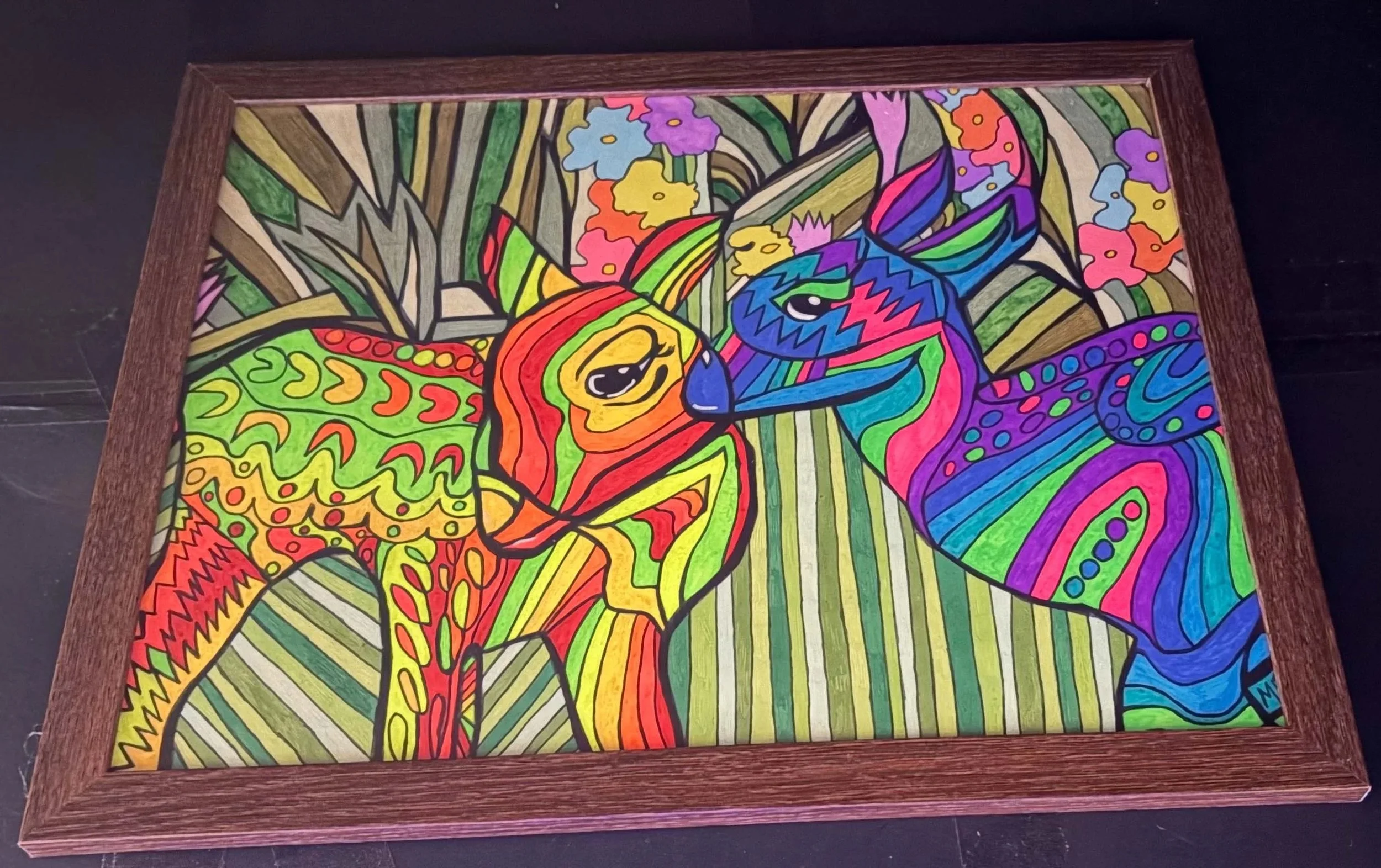 Neon Deer Couple(Click or hover over image for Close up)