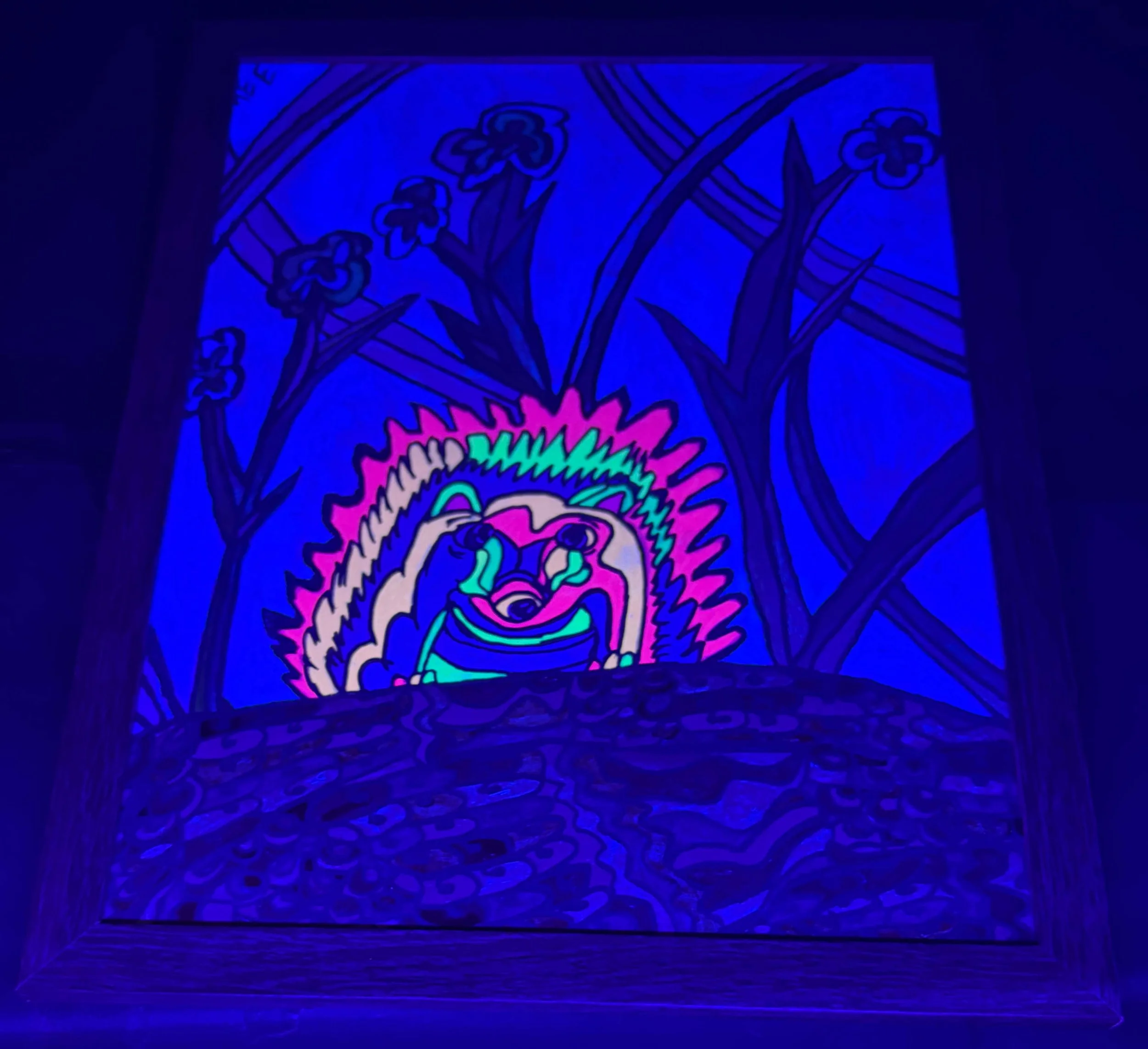 neon hedgehog black light .jpg