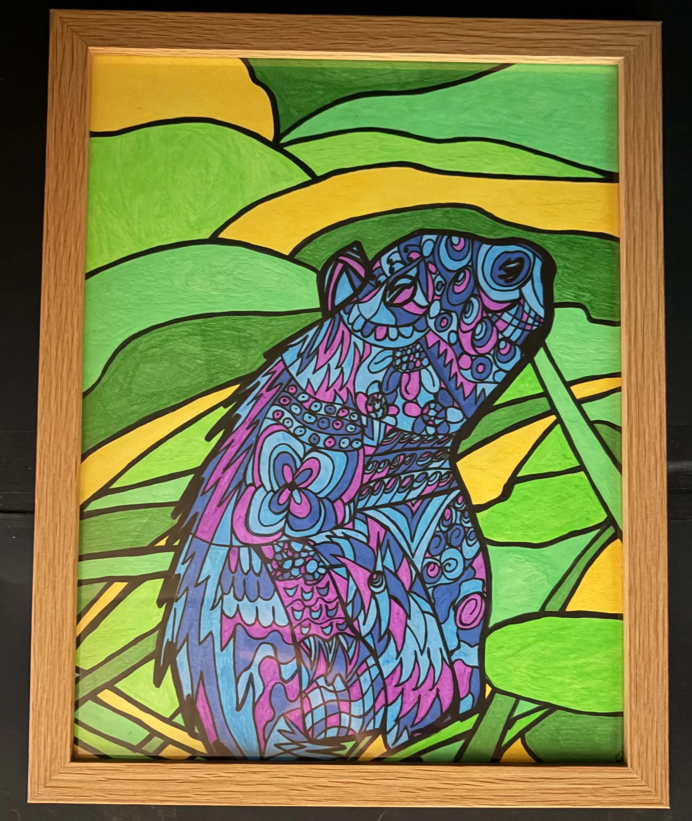 Blue and Purple Capybara(Click or hover over image for Close up)