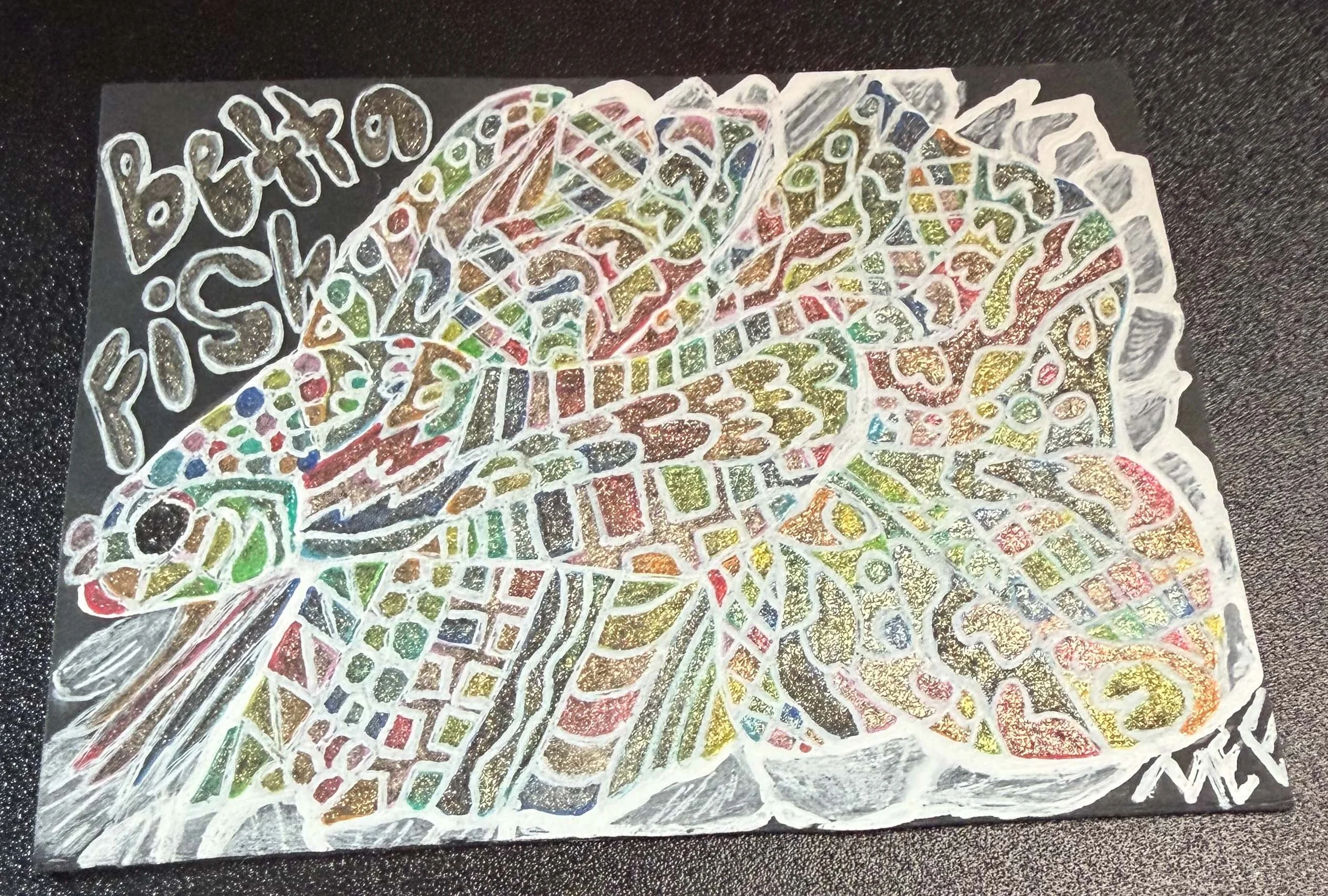 Rainbow Betta Fish Magnet