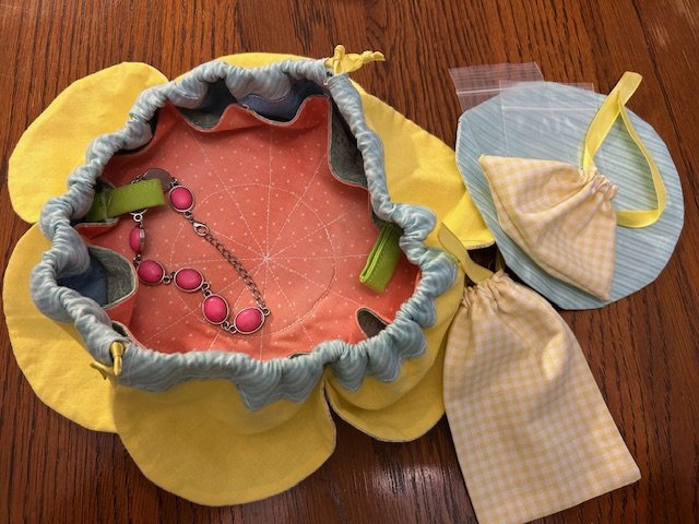 Yellow Daisy  Jewelry Bag