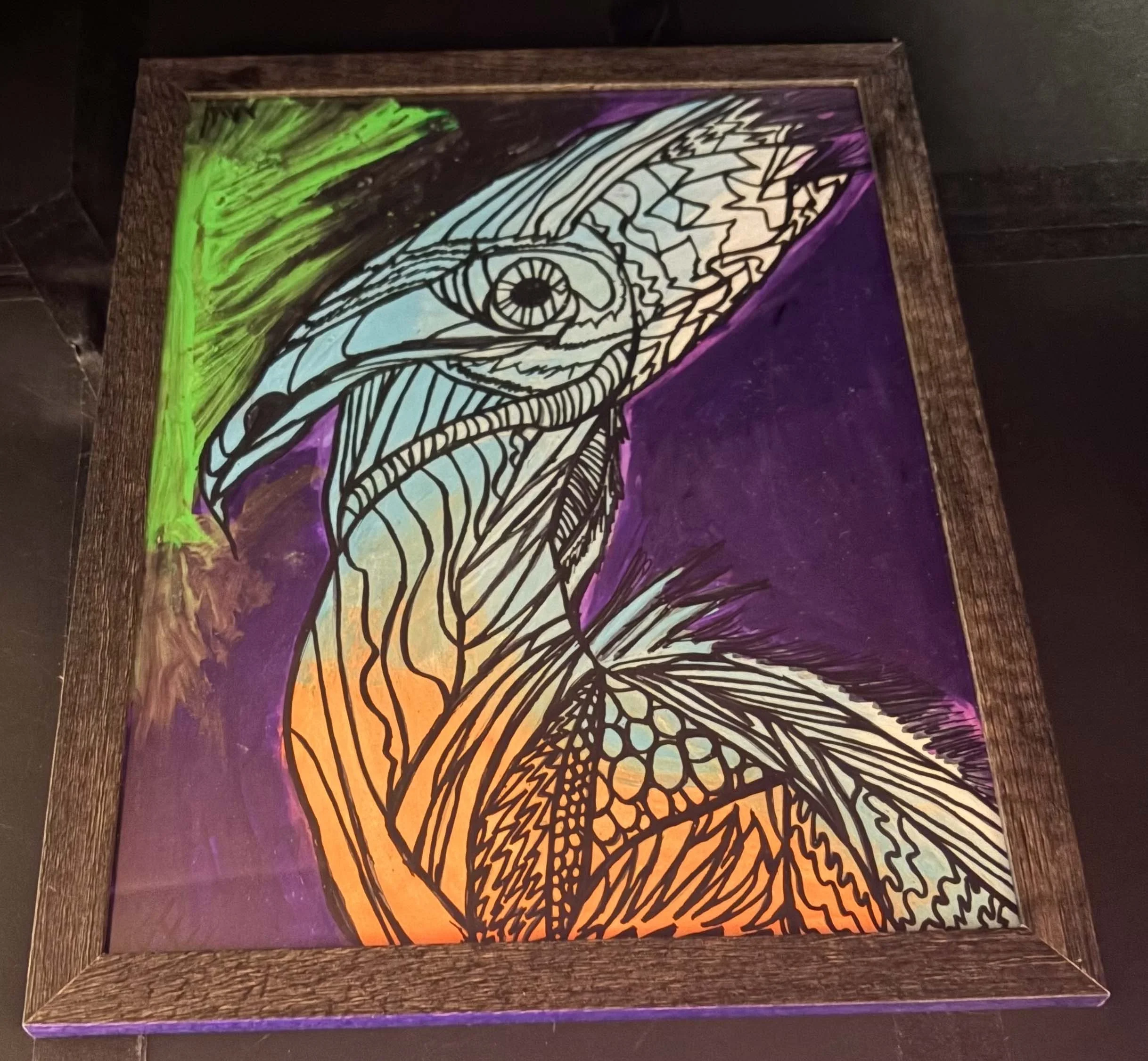 Upcycled Cassowary(Click  or hover over image  for Close up)
