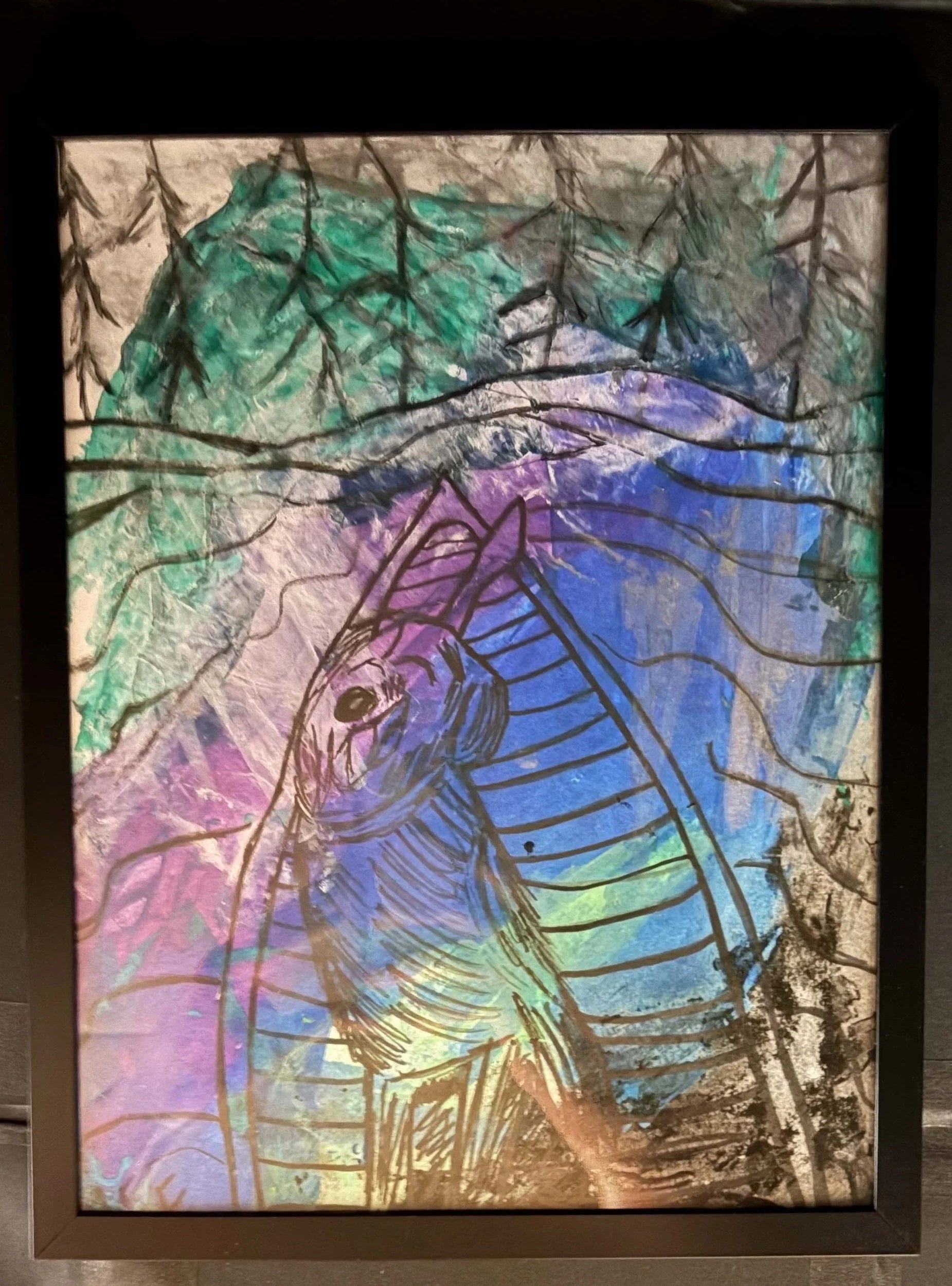 Upcycled Lab on a Boat (Click  or hover over image  for Close up)