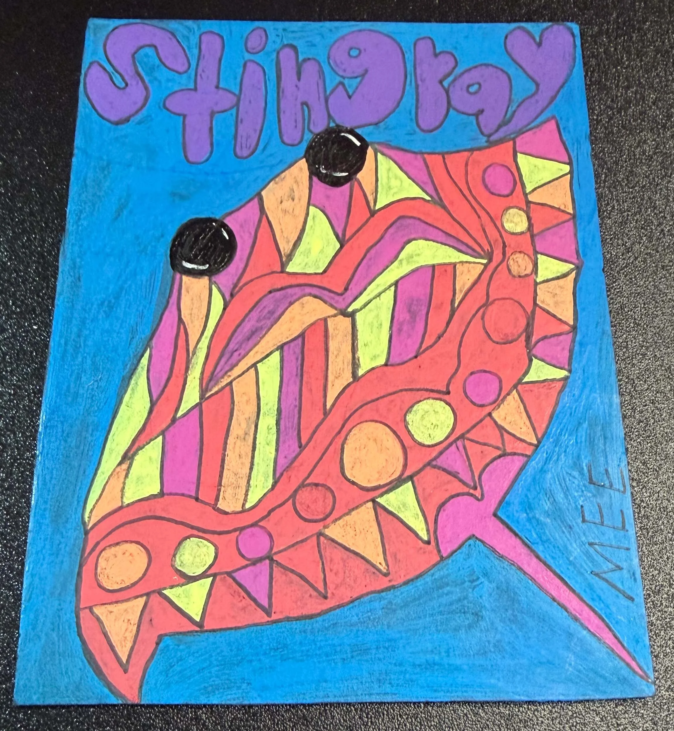 Neon Stingray Magnet