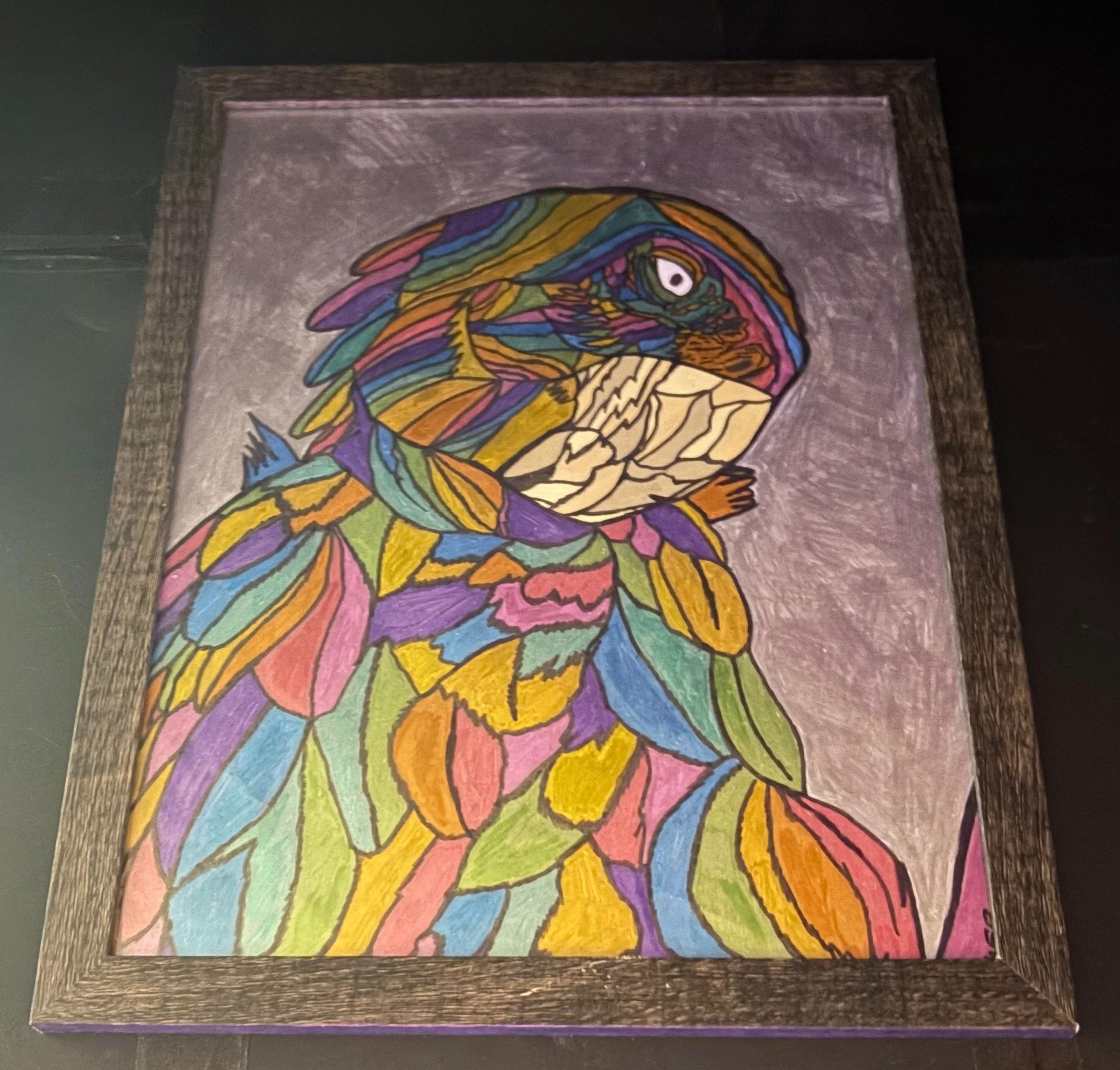 Metallic Parrot(Click  or hover over image  for Close up)