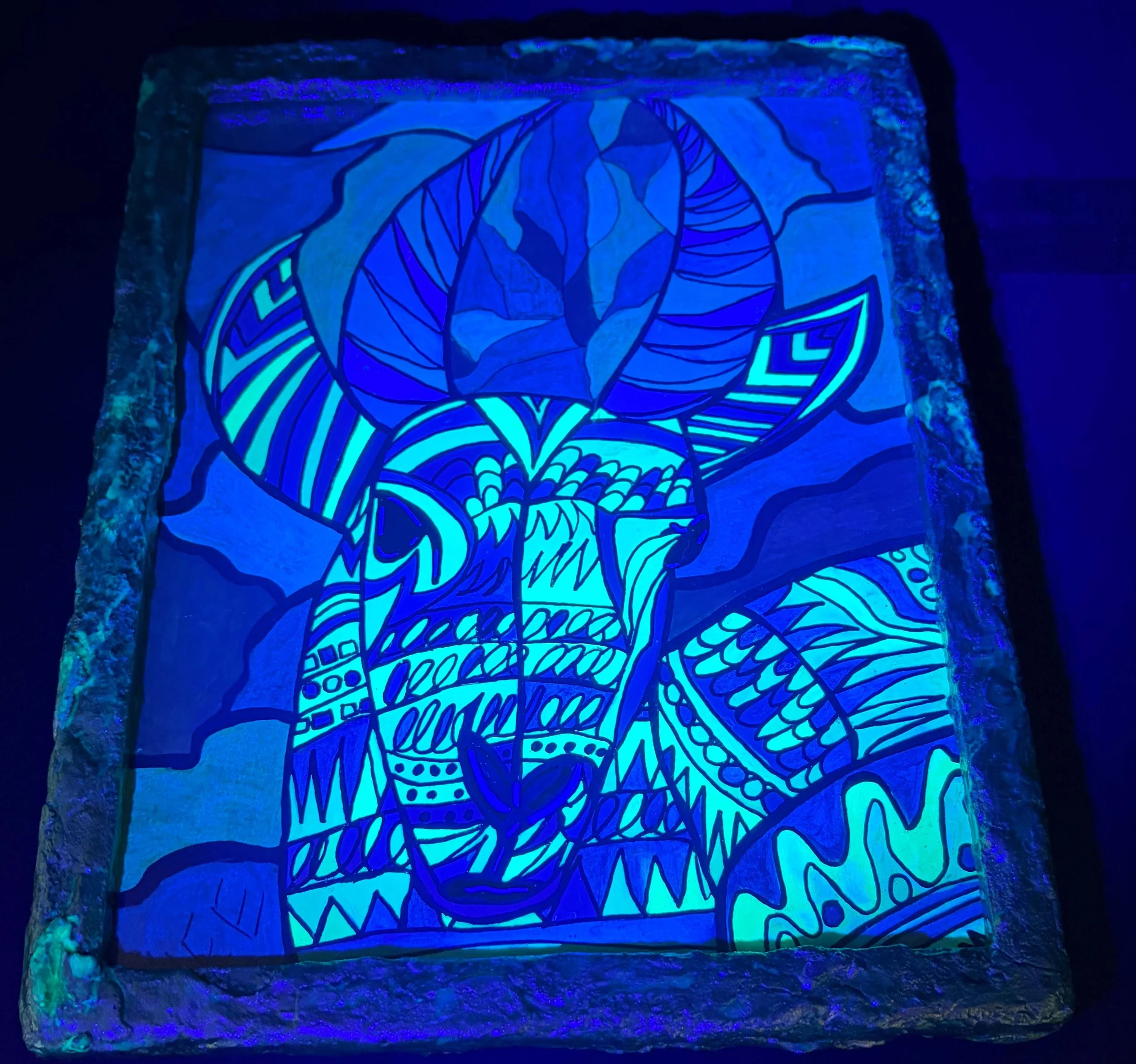 green anetlope with spiderweb blacklight .jpg
