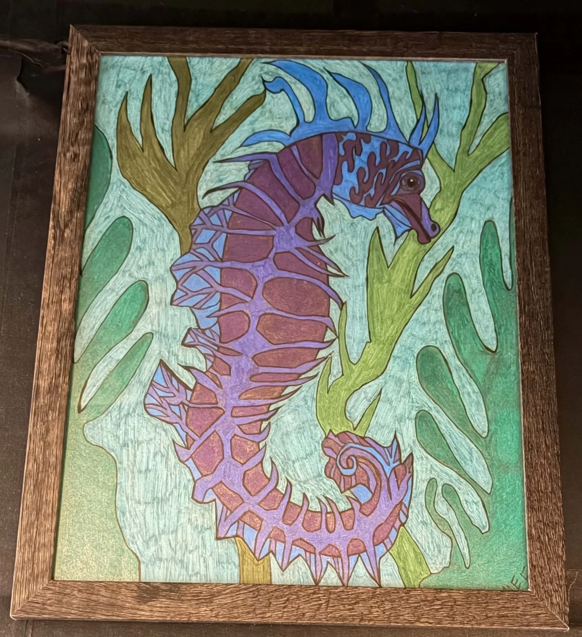 Blue and Purple Seahorse(Click  or hover over image  for Close up)