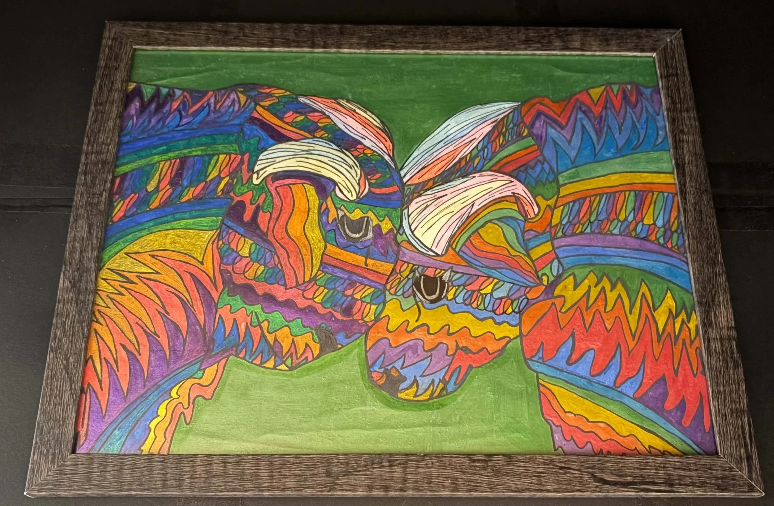 Rainbow Glitter Ram Couple(Click or hover over image for Close up)