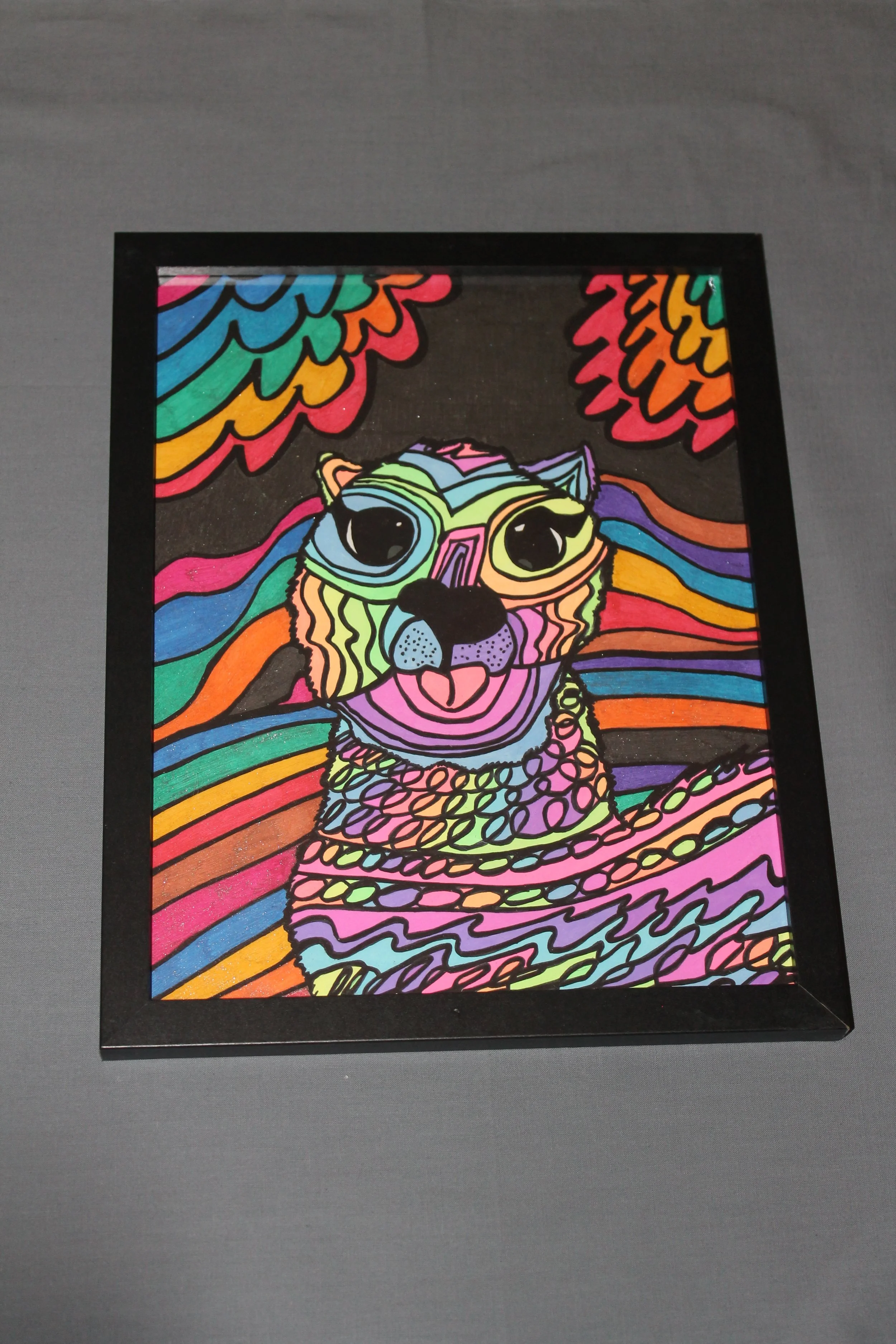 Pastel Rainbow Llama with Tongue Out