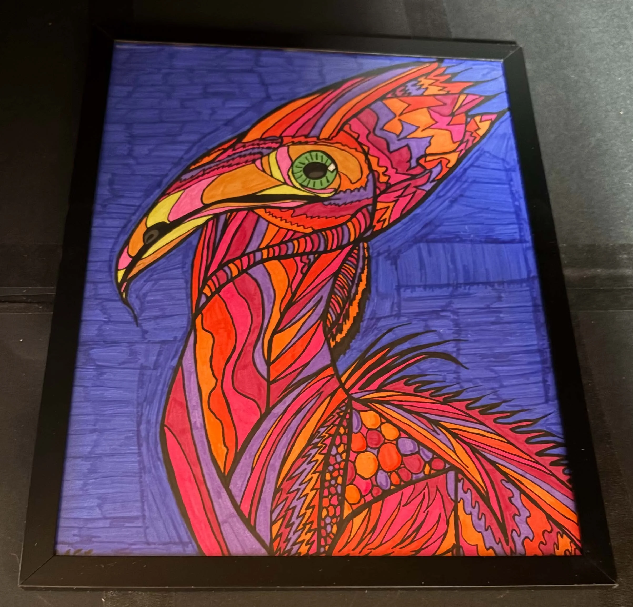 Warm Purple Cassowary(Click  or hover over image  for Close up)