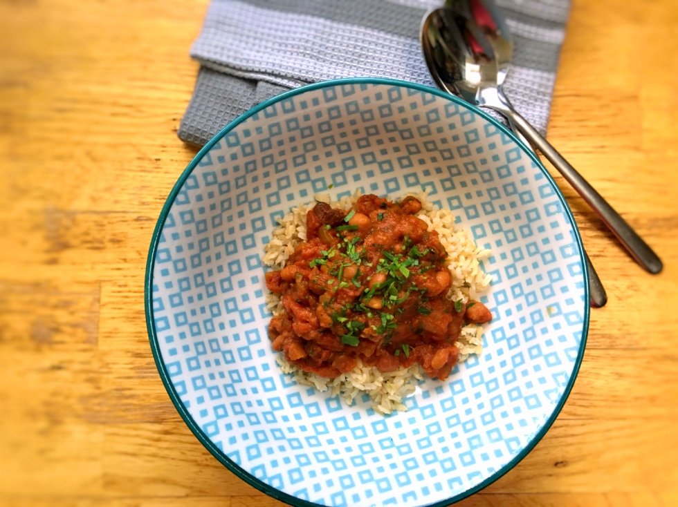 One Pot Store Cupboard Five Bean Curry