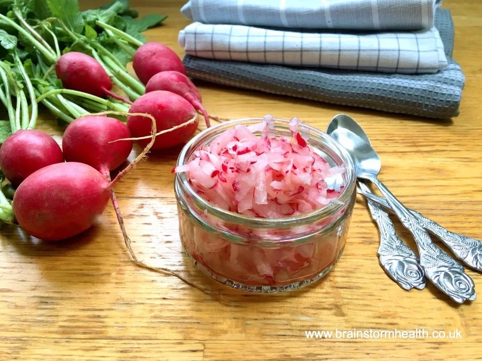Grated Radish with Honey and Lemon Dressing