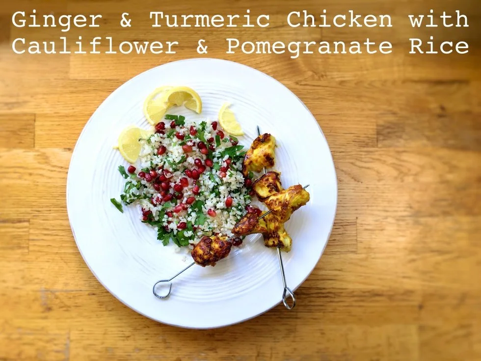 Anti-Inflammatory Chicken Kebabs with Cauliflower Rice