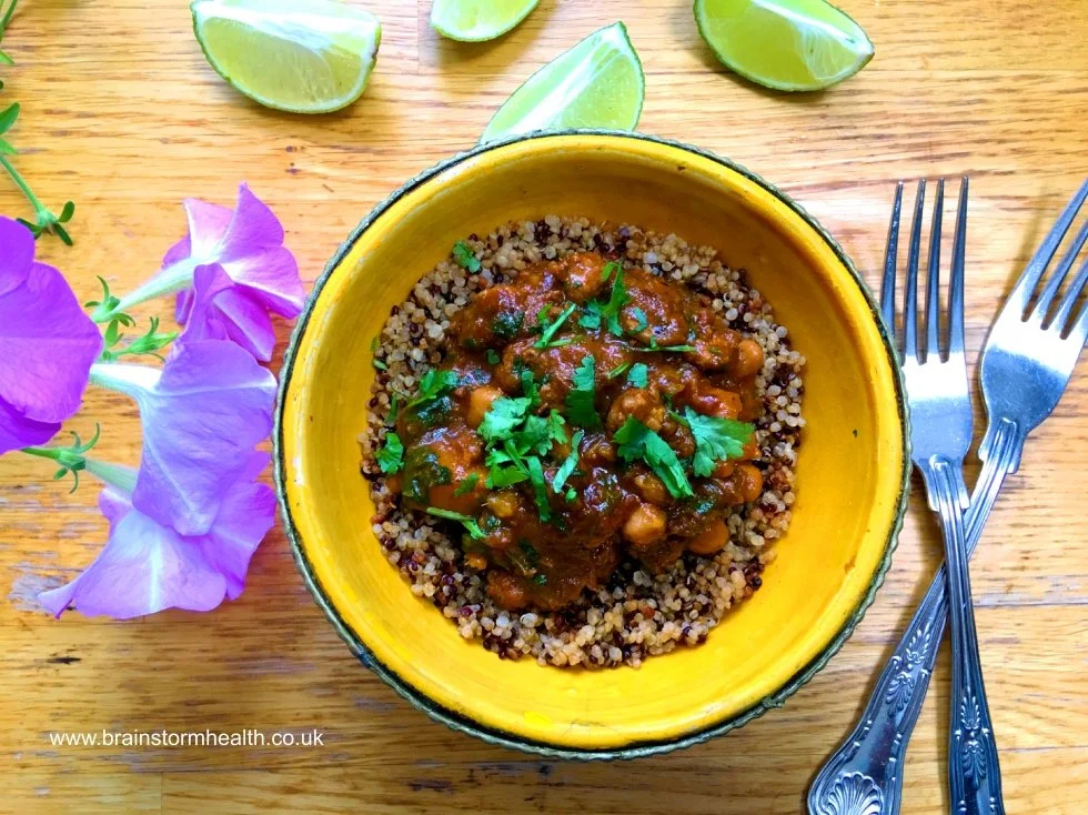 Fruity Lamb Tagine with Red and White Quinoa