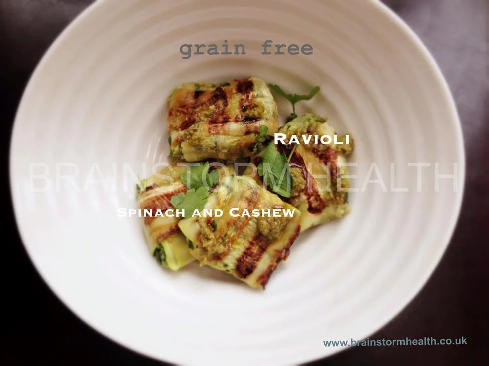 Spinach and Cashew Ravioli