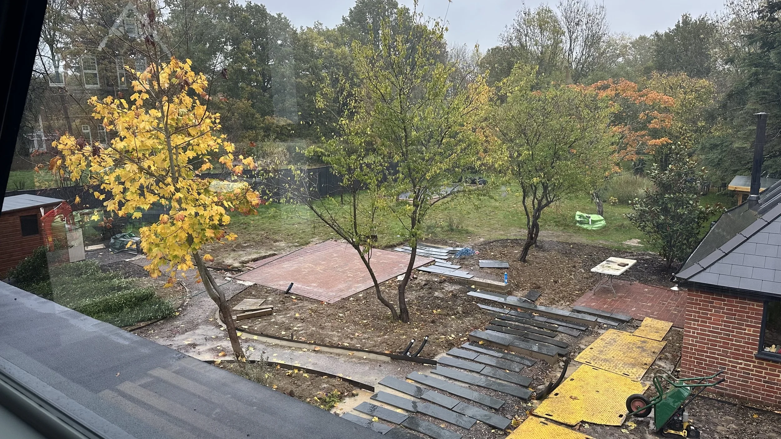 Staggered pathway - central vein of the garden