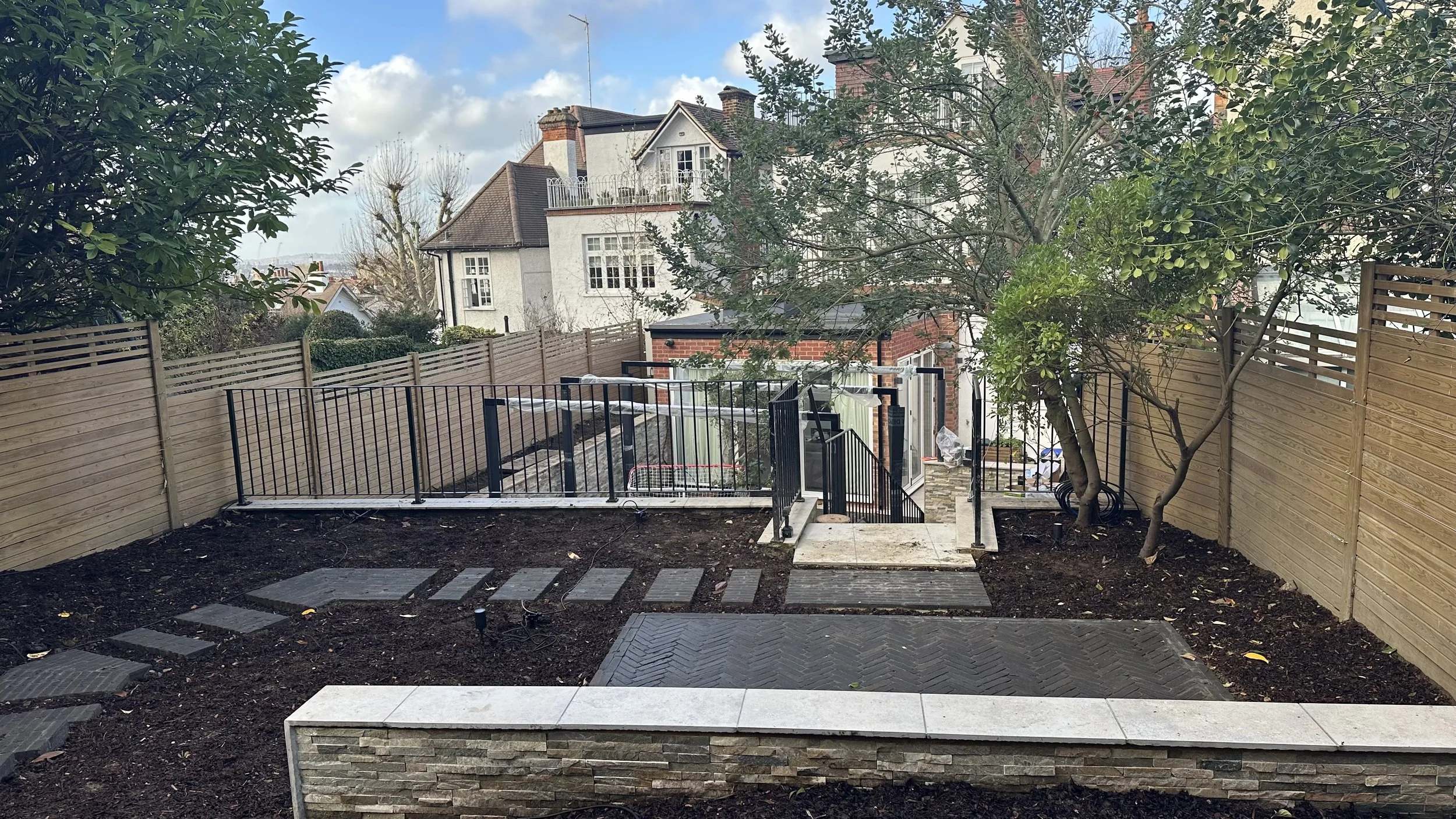 Upper garden in progress