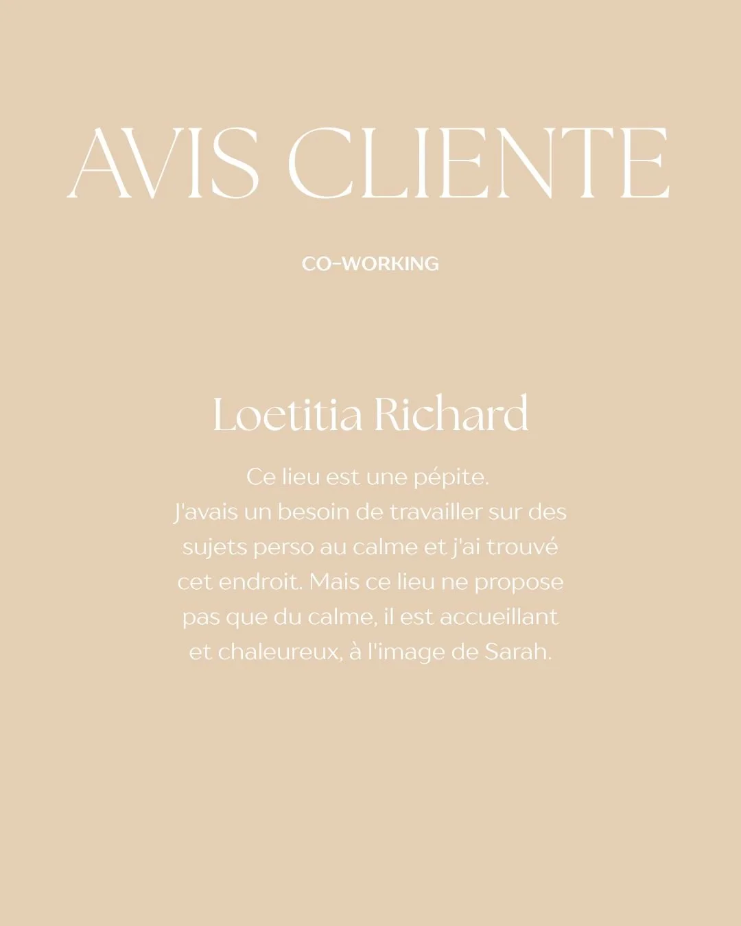 Merci Loetitia 🌞

C&rsquo;est toujours un petit frisson de recevoir un message comme celui-l&agrave;&hellip; Parce que c&rsquo;est exactement pour &ccedil;a que Maison Mira existe.

Un lieu o&ugrave; tu peux venir poser tes id&eacute;es, reprendre t