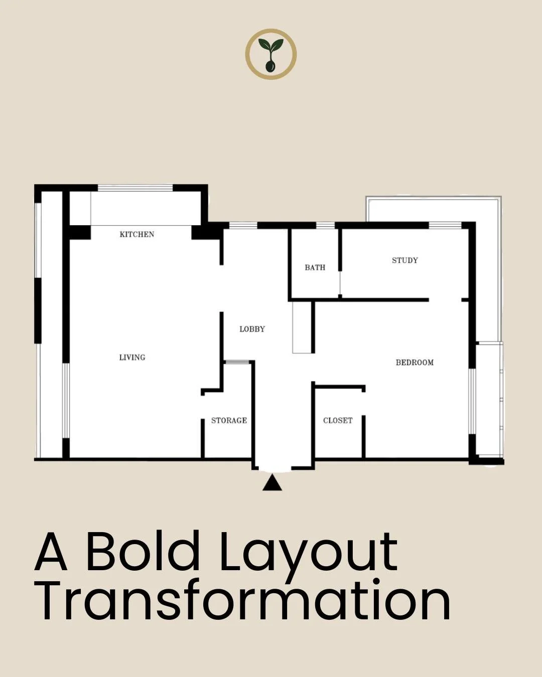 How do you add two bedrooms and a bathroom without adding a single square foot? With a smarter plan. 📈
This is one of our favorite types of transformations. We took the original, inefficient 1-bed, 1-bath layout and, through a bold and strategic re