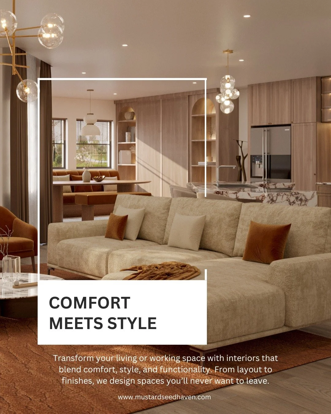 A space should be more than four walls—it should feel like home the moment you walk in.
At Mustard Seed Haven, we design with you in mind, blending comfort and sophistication to create rooms that inspire living, gathering, and resting.
📩 DM