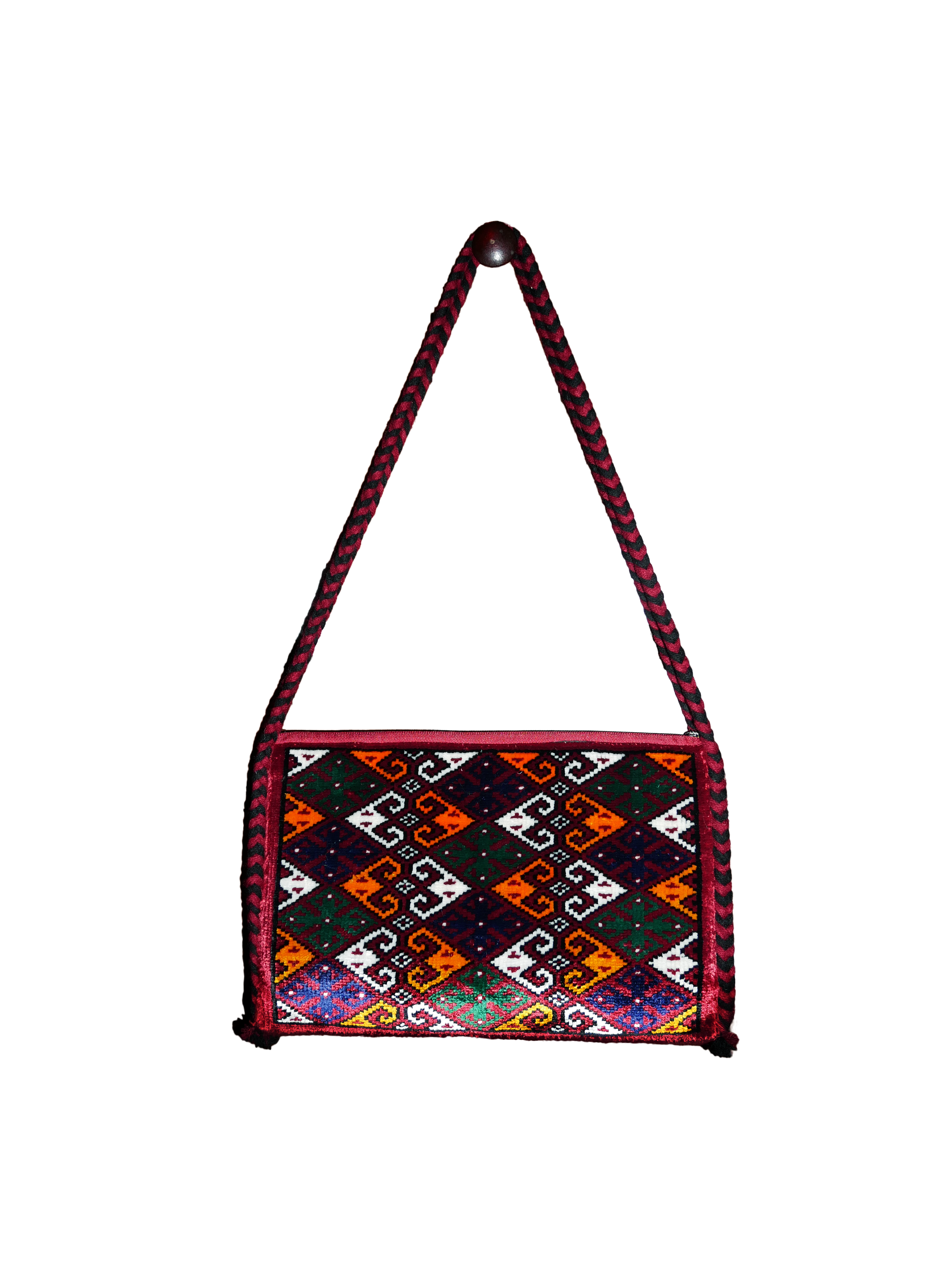 Burgundy Handwoven Bag