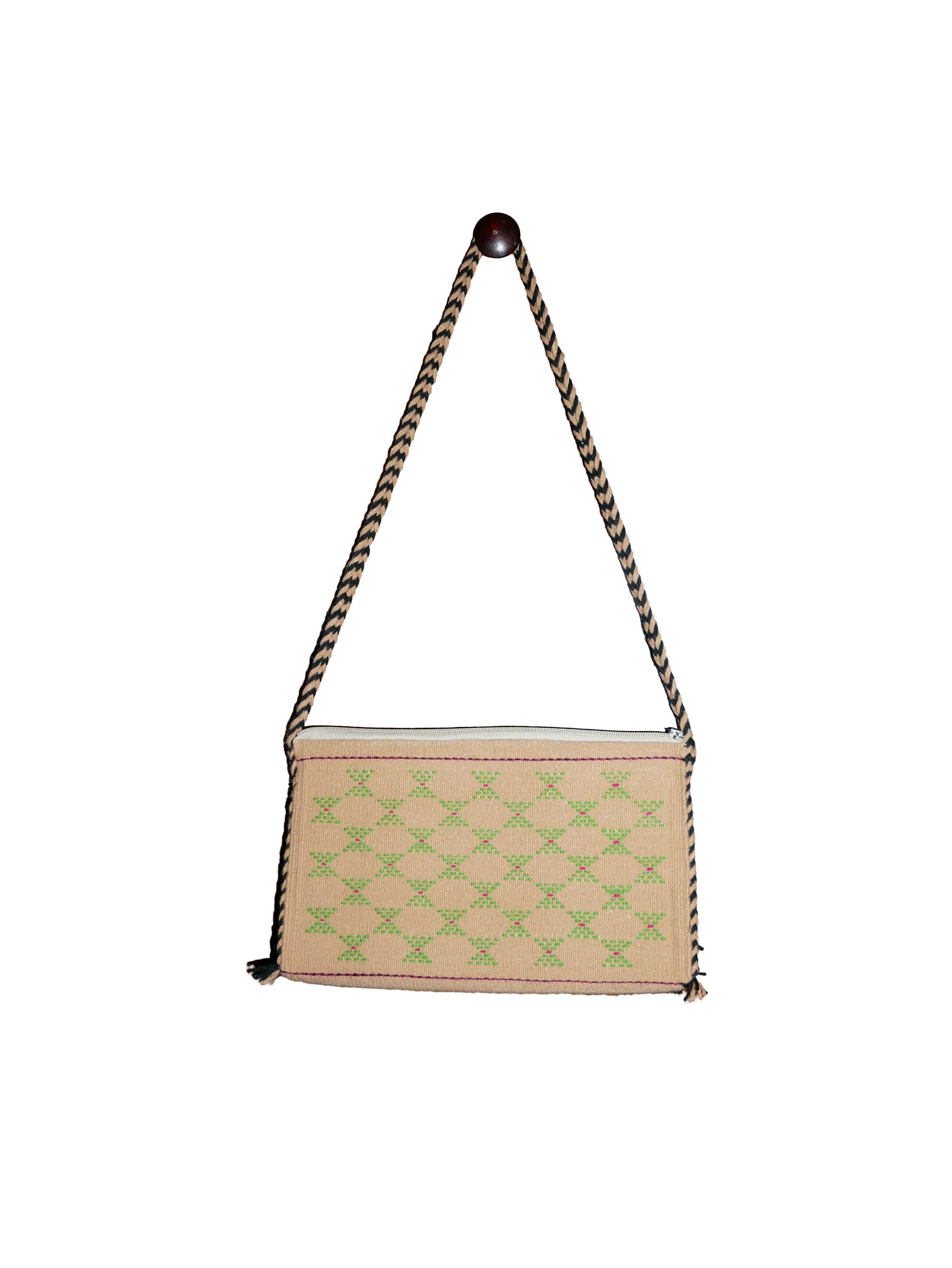 Beige Handwoven Bag
