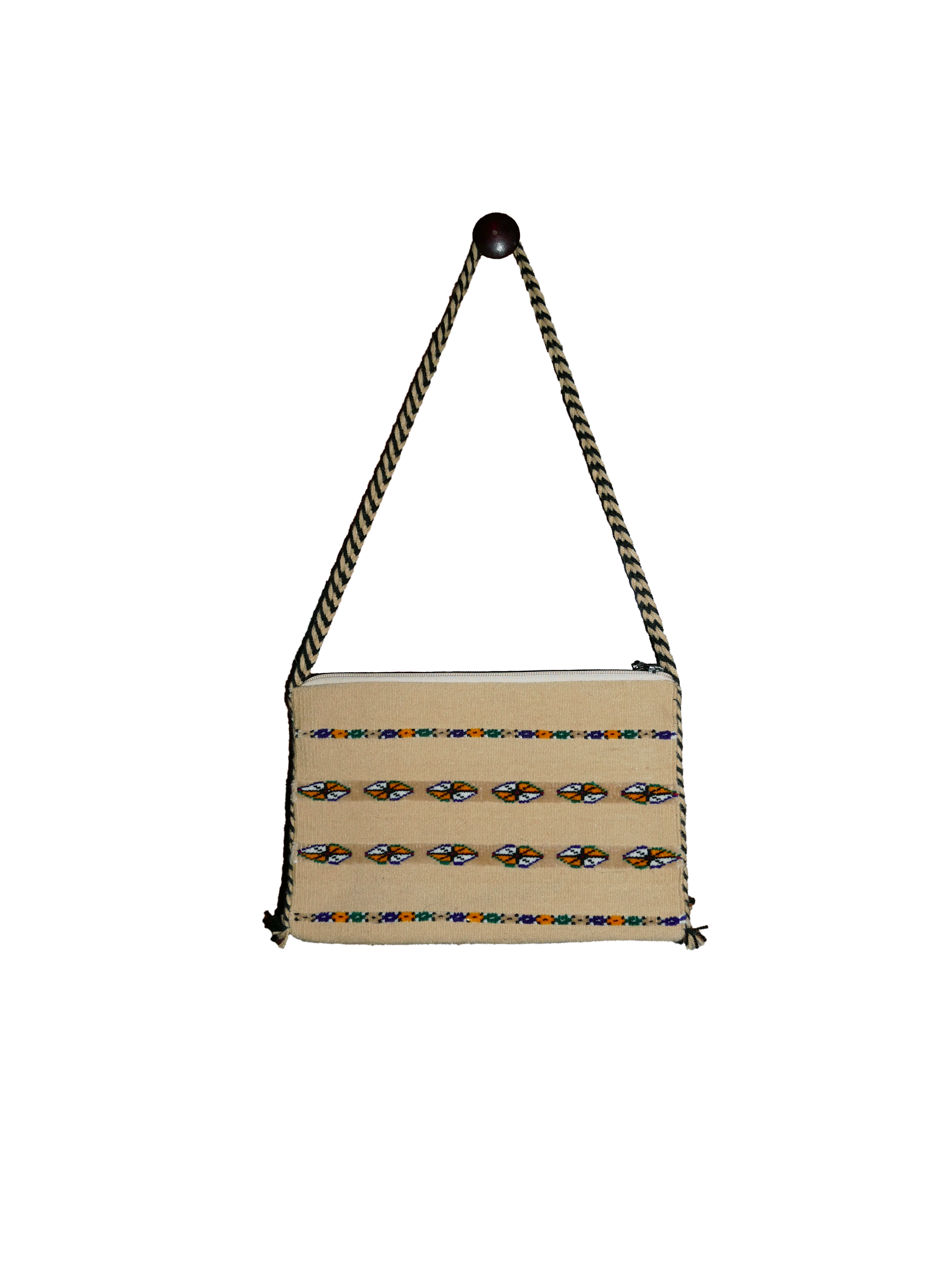 Beige Handwoven Bag