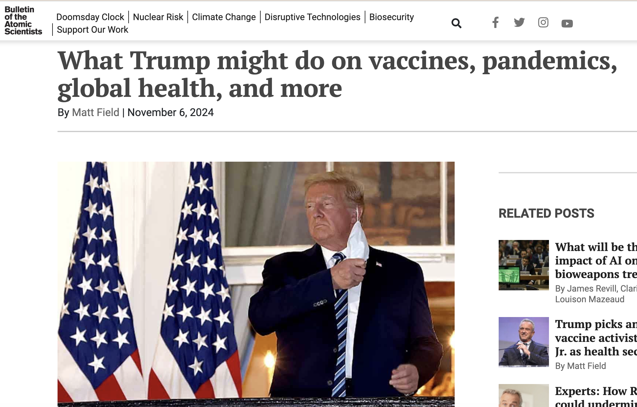 What Trump might do on vaccines, pandemics, global health, and more 