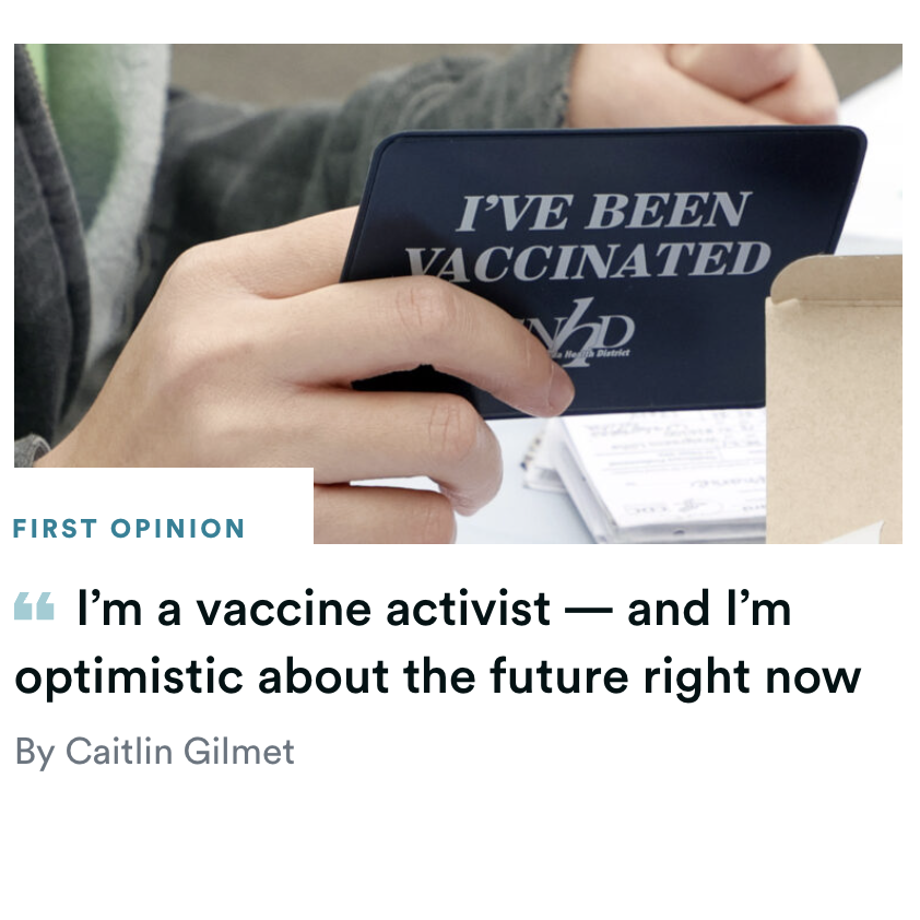 I’m a vaccine activist — and I’m optimistic about the future right now