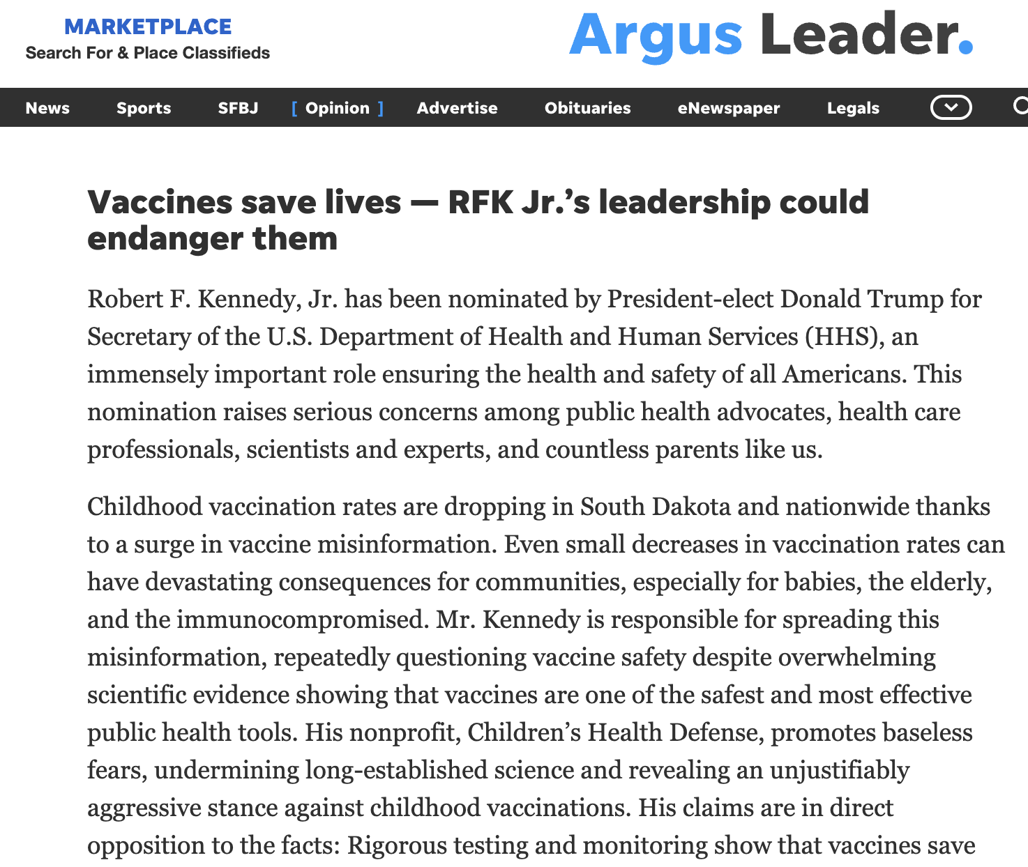 Vaccines save lives — RFK Jr.’s leadership could endanger them