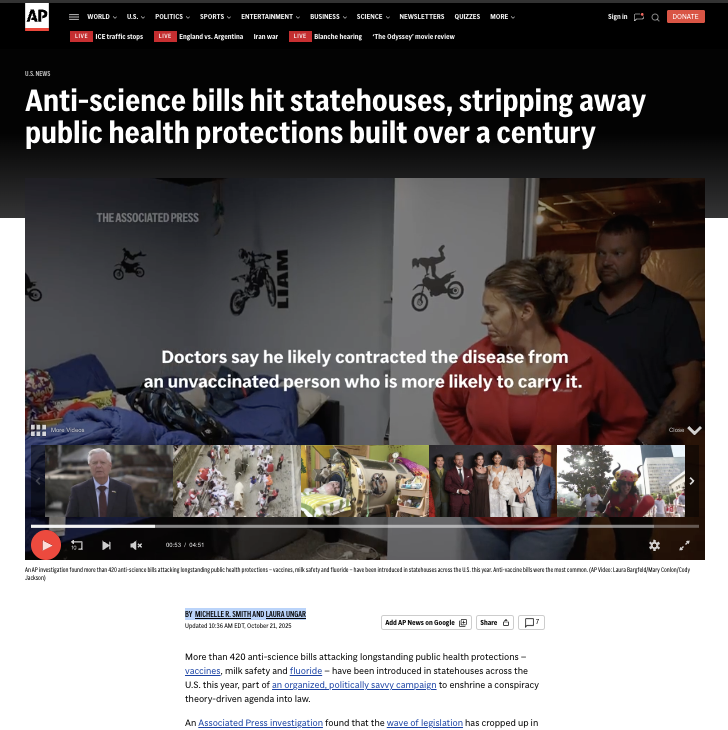 Anti-science bills hit statehouses, stripping away public health protections built over a century