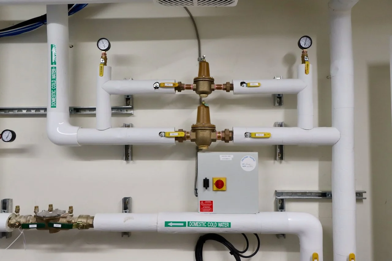 Interior construction details from the completed Salt Spring Island staff housing project. NDY Contracting delivered practical, high-quality finishes for long-term use.