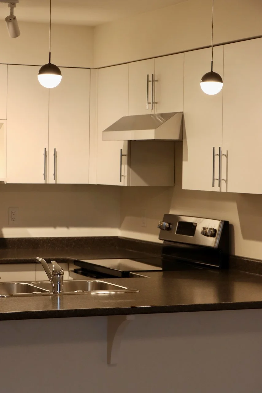 Interior construction details from the completed Salt Spring Island staff housing project. NDY Contracting delivered practical, high-quality finishes for long-term use.