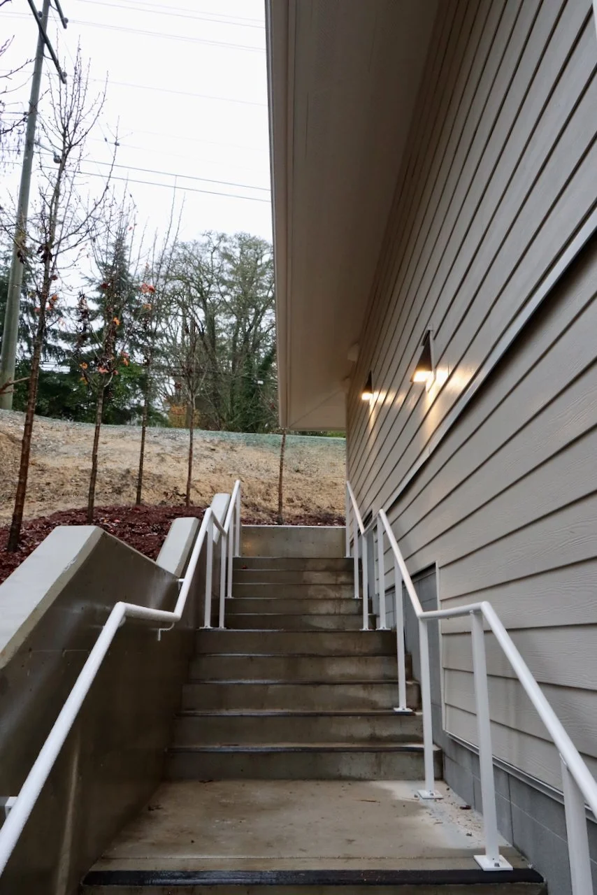 Completed exterior of staff housing on Salt Spring Island. NDY Contracting delivered durable, functional multi-family housing for the Lady Minto Hospital Foundation.