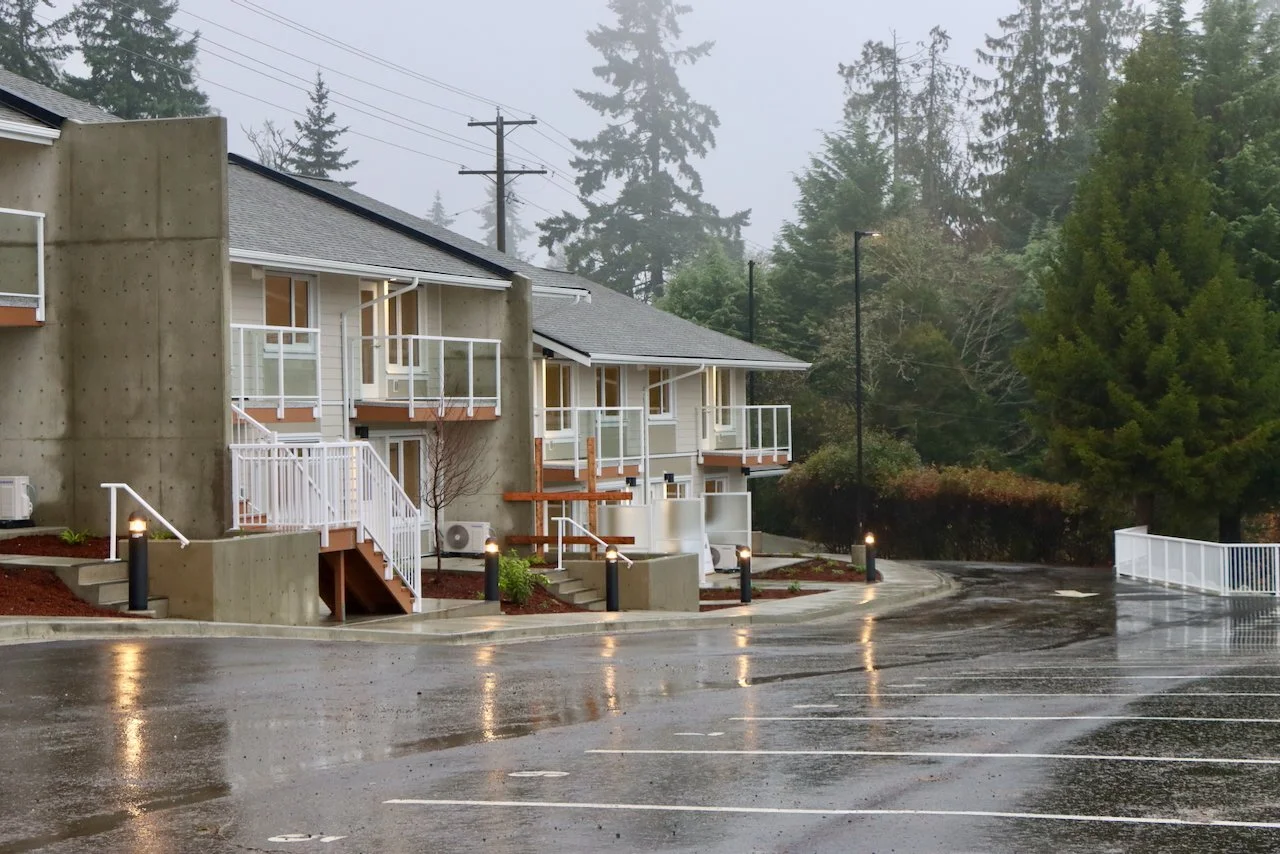 Interior construction details from the completed Salt Spring Island staff housing project. NDY Contracting delivered practical, high-quality finishes for long-term use.