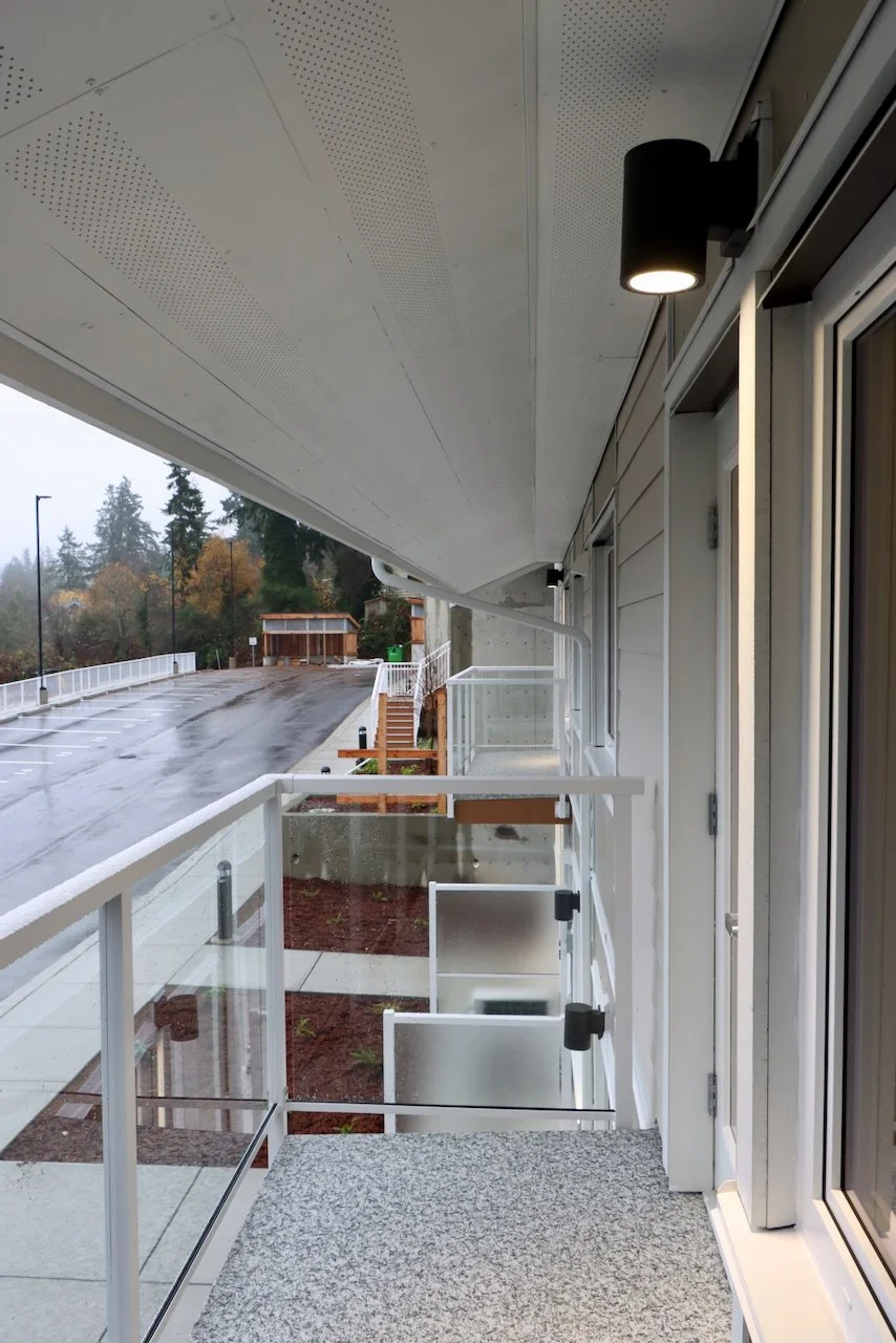 Interior construction details from the completed Salt Spring Island staff housing project. NDY Contracting delivered practical, high-quality finishes for long-term use.