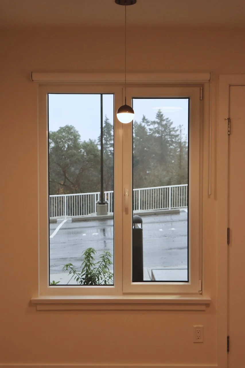 Interior construction details from the completed Salt Spring Island staff housing project. NDY Contracting delivered practical, high-quality finishes for long-term use.