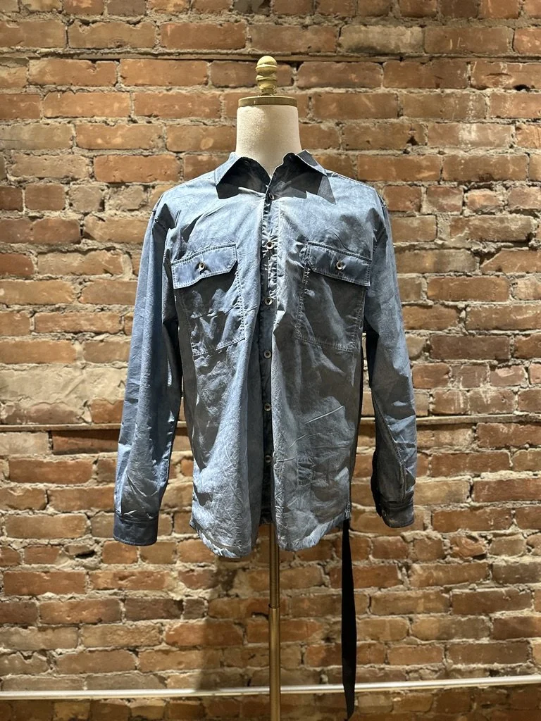 Rick Owens DRKSHDW Waxed Cotton Shirt – “Toothpaste”