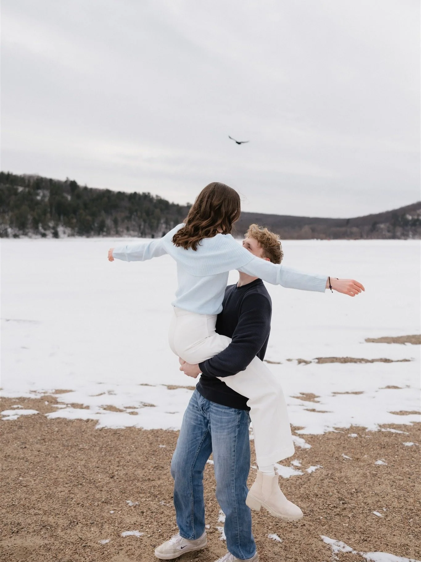 oooh paige + josiah somehow make the cold look so good!!

engagement photos should feel like a date&mdash; fun, relaxed, and completely you.

i already can&rsquo;t wait to celebrate these two in june 🫶🏻💍

&mdash;
Wisconsin Wedding Photographer | M