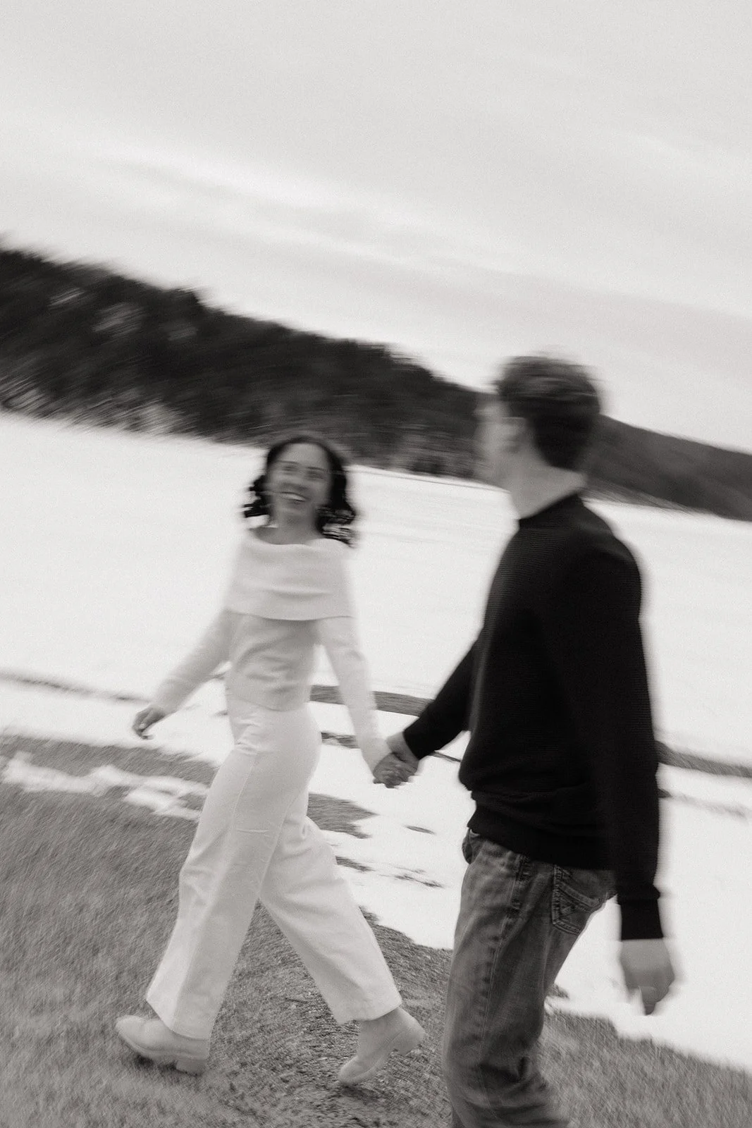 Candid engagement photos in Baraboo Wisconsin