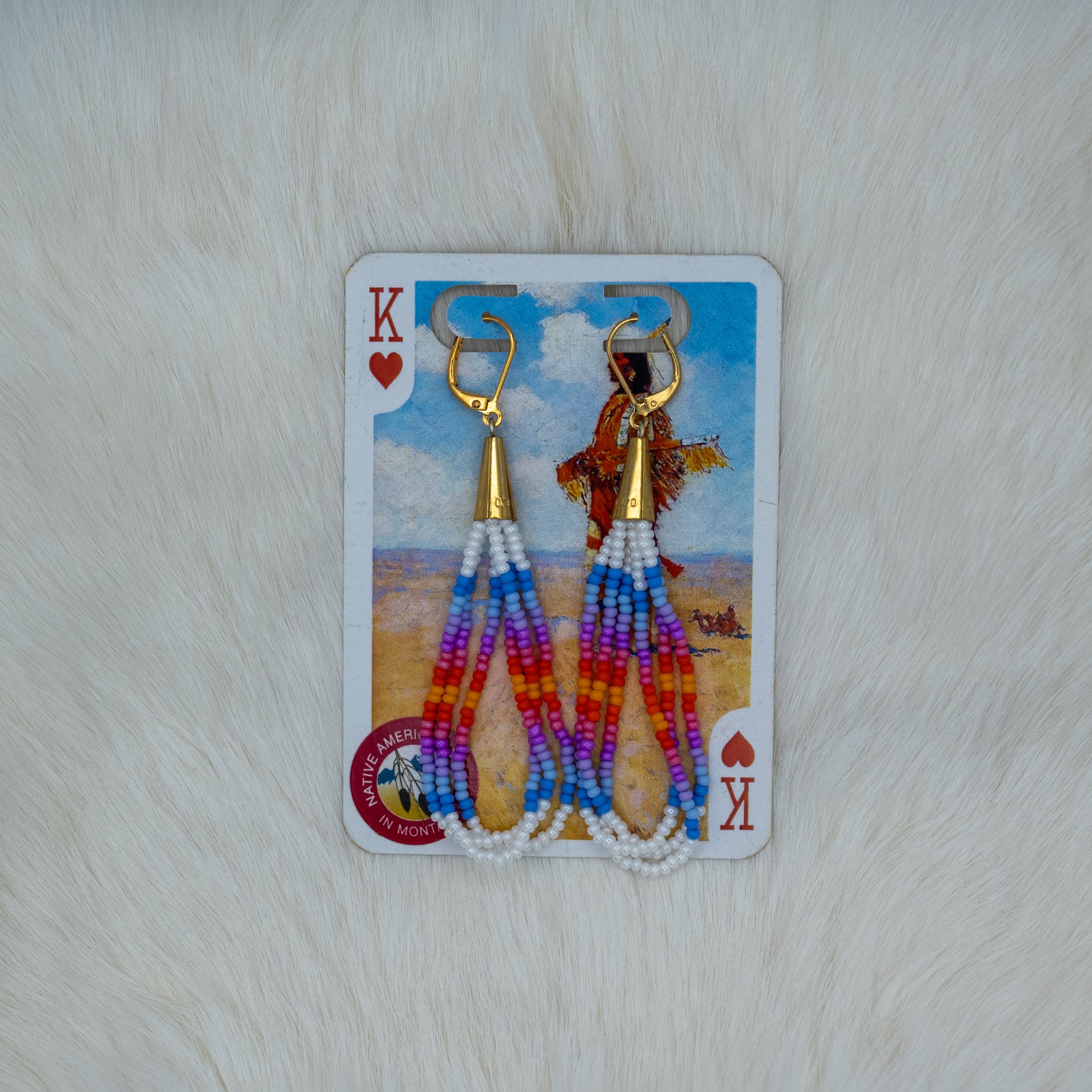Gold Western Sunset Dangle Earrings