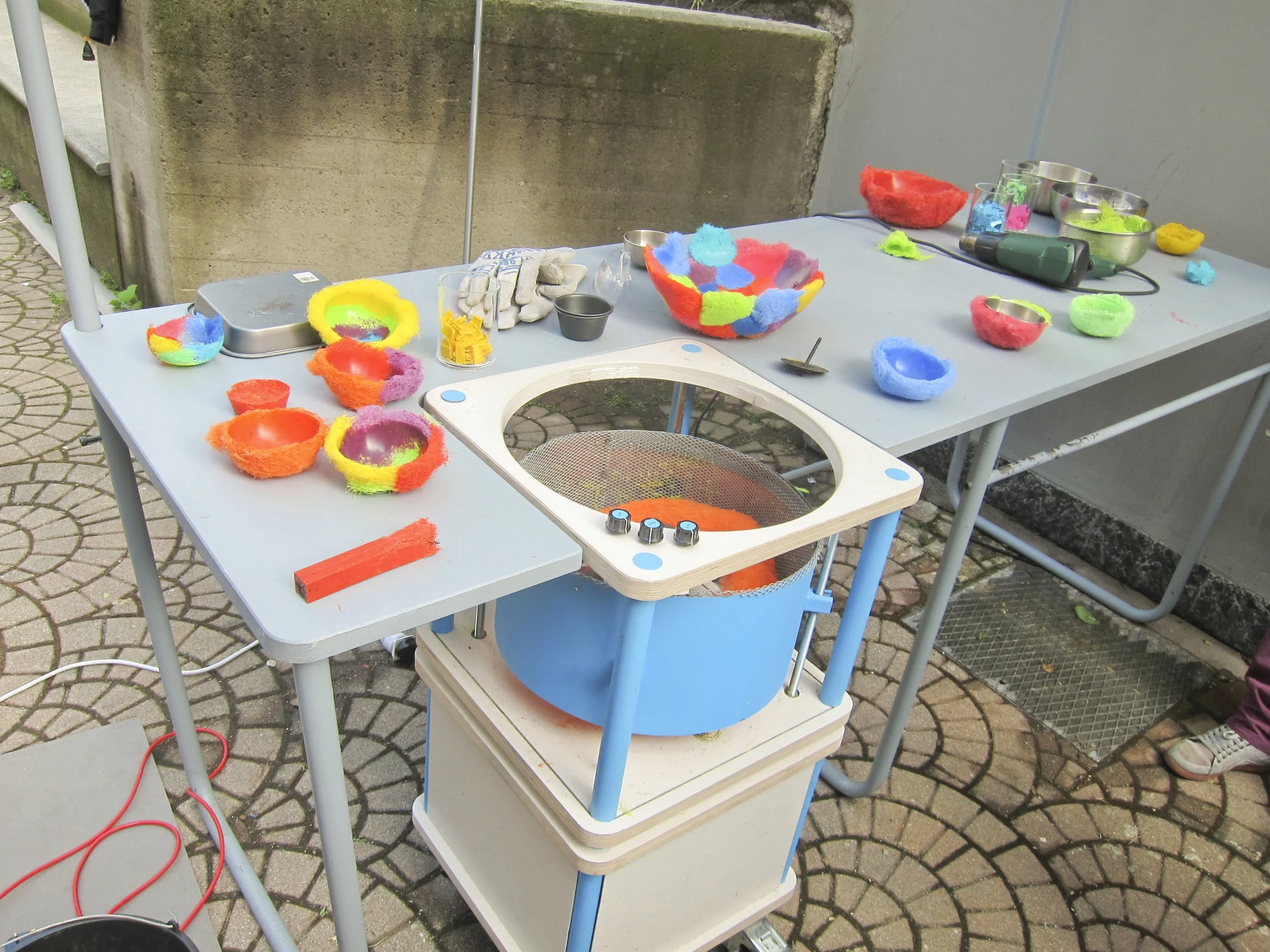 The Polyfloss Factory, first presentation at Milan Salone del Mobile, part of the PARADIZE exhibition of the RCA graduates, 2012. Credits: The Polyfloss Factory.