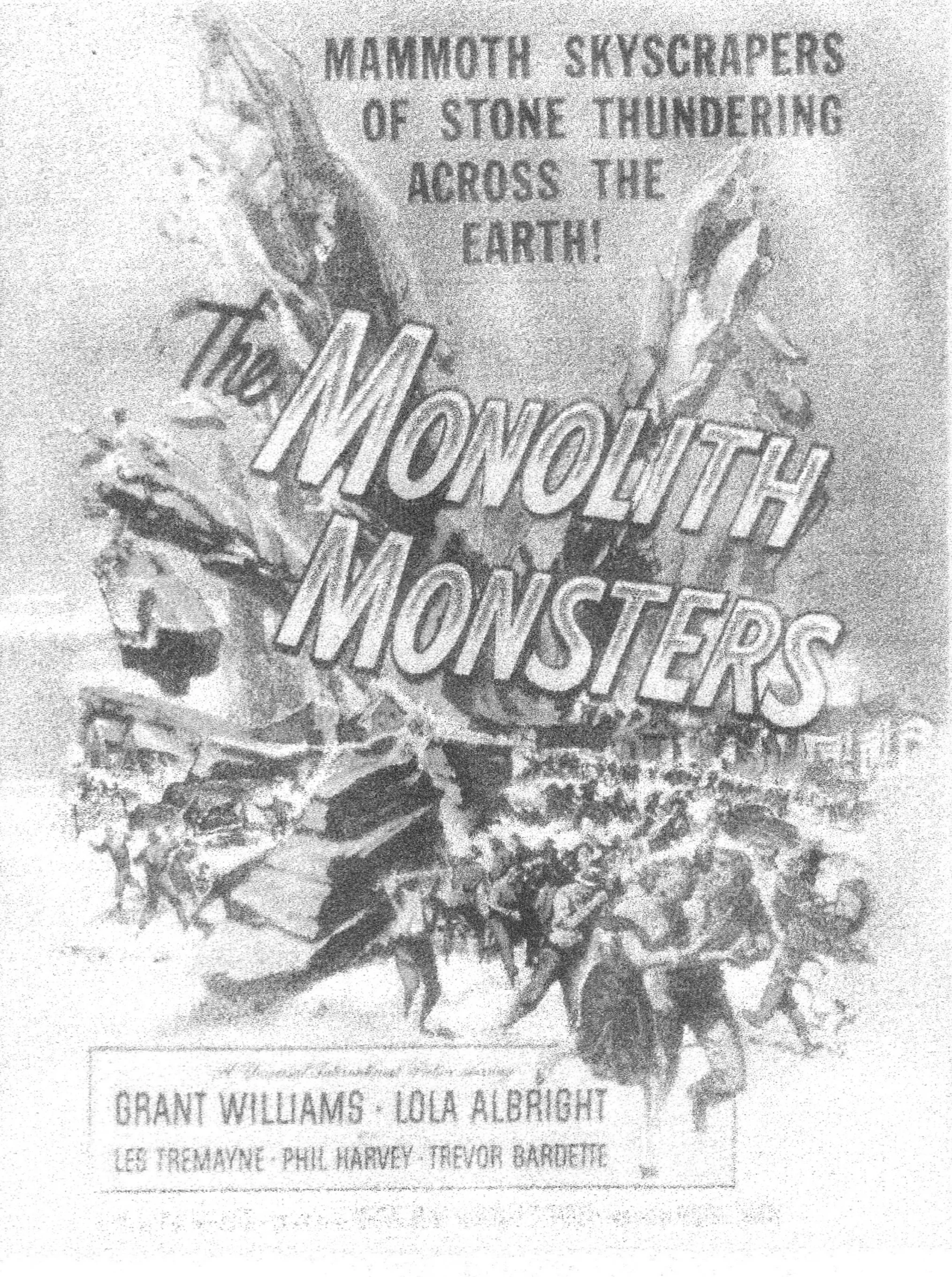 Reynold Brown, The Monolith Monsters, 1957, film poster.