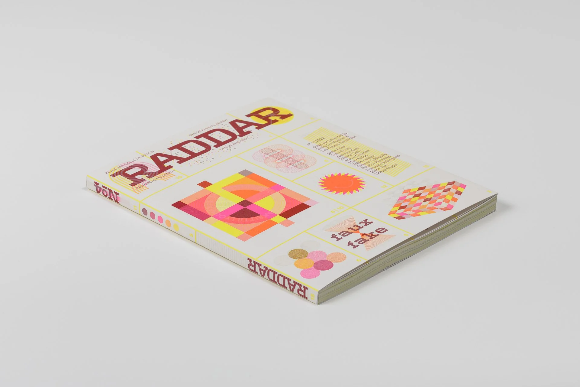 RADDAR, design research journal, #4 : Fake, Faux, Editorial direction, w. LPP, 2022.