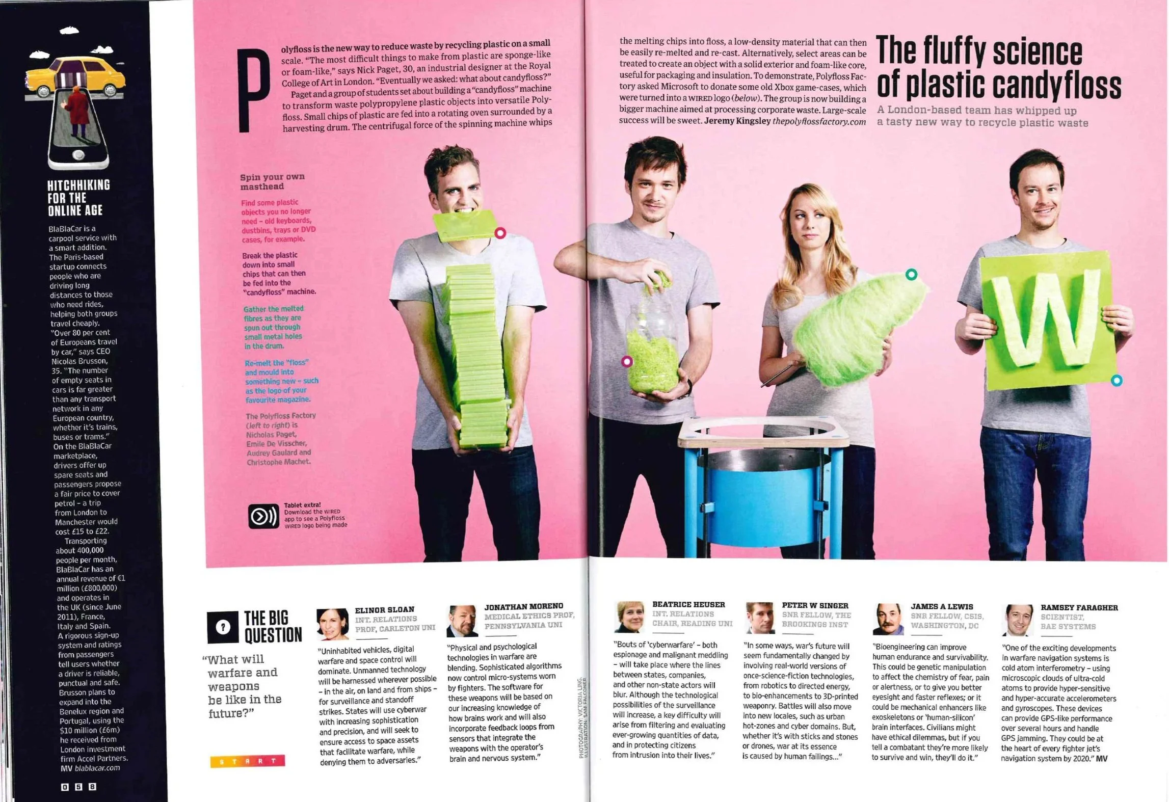 The Polyfloss Factory presented in WIRED UK Magazine, 2012. Credits: WIRED UK.