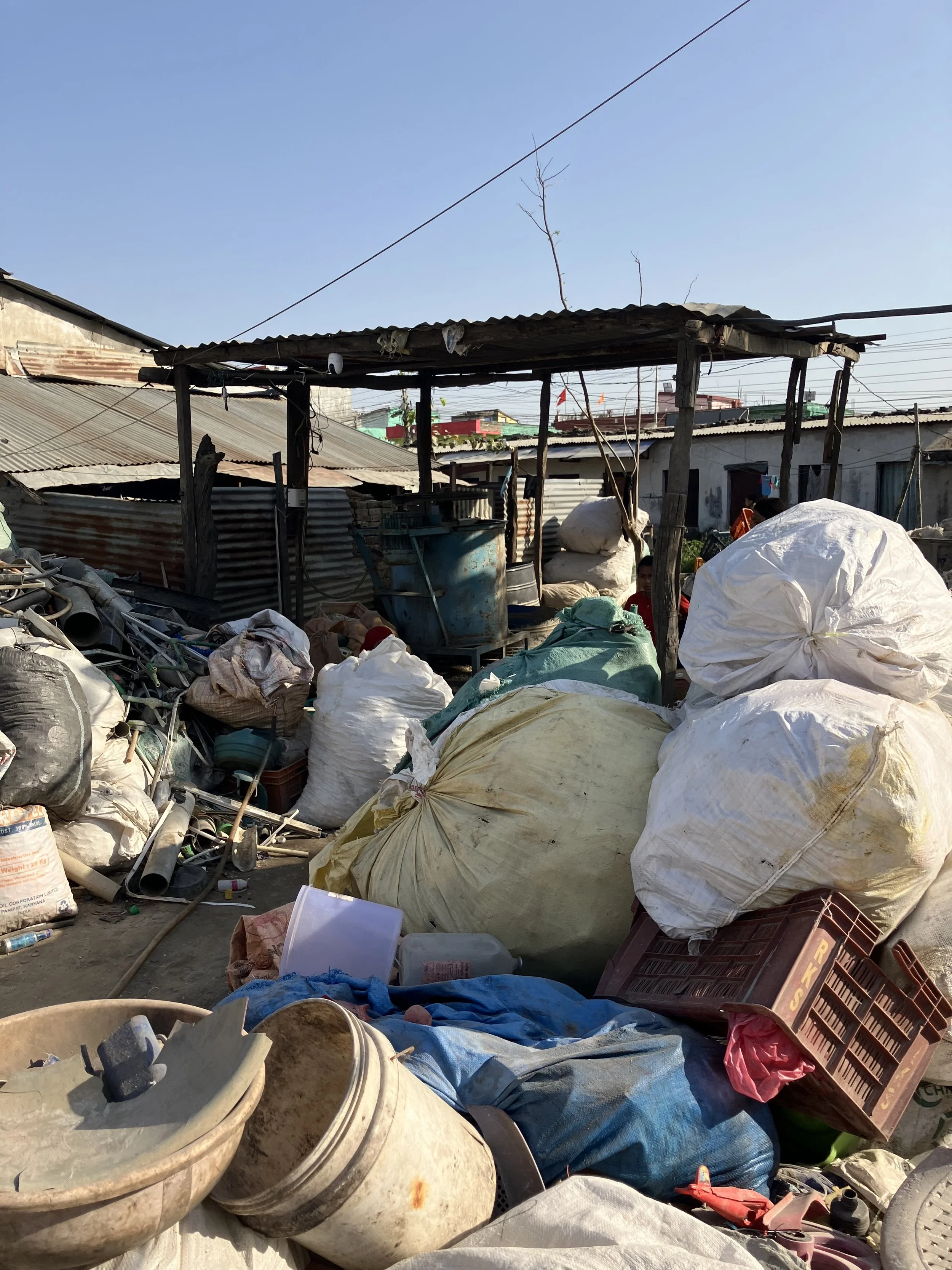 PIPER Project, waste source, The Polyfloss Factory, World Vision International Nepal and the Response Innovation Lab, Nepal, 2024. Credits: The Polyfloss Factory.