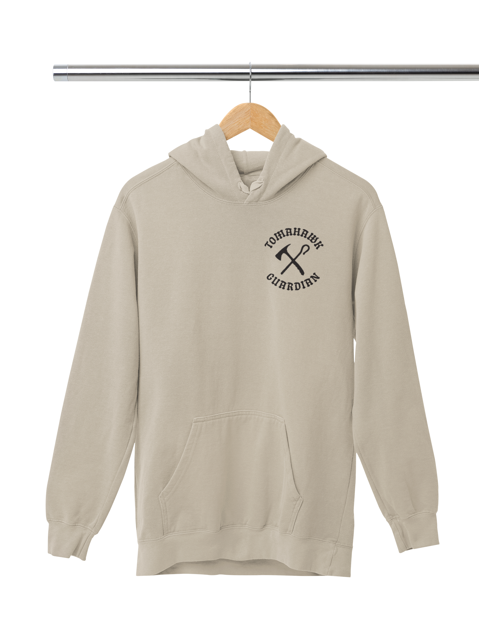 mockup-of-a-comfort-colors-pullover-hoodie-with-customizable-sleeves-placed-on-a-hanger-m52769.png
