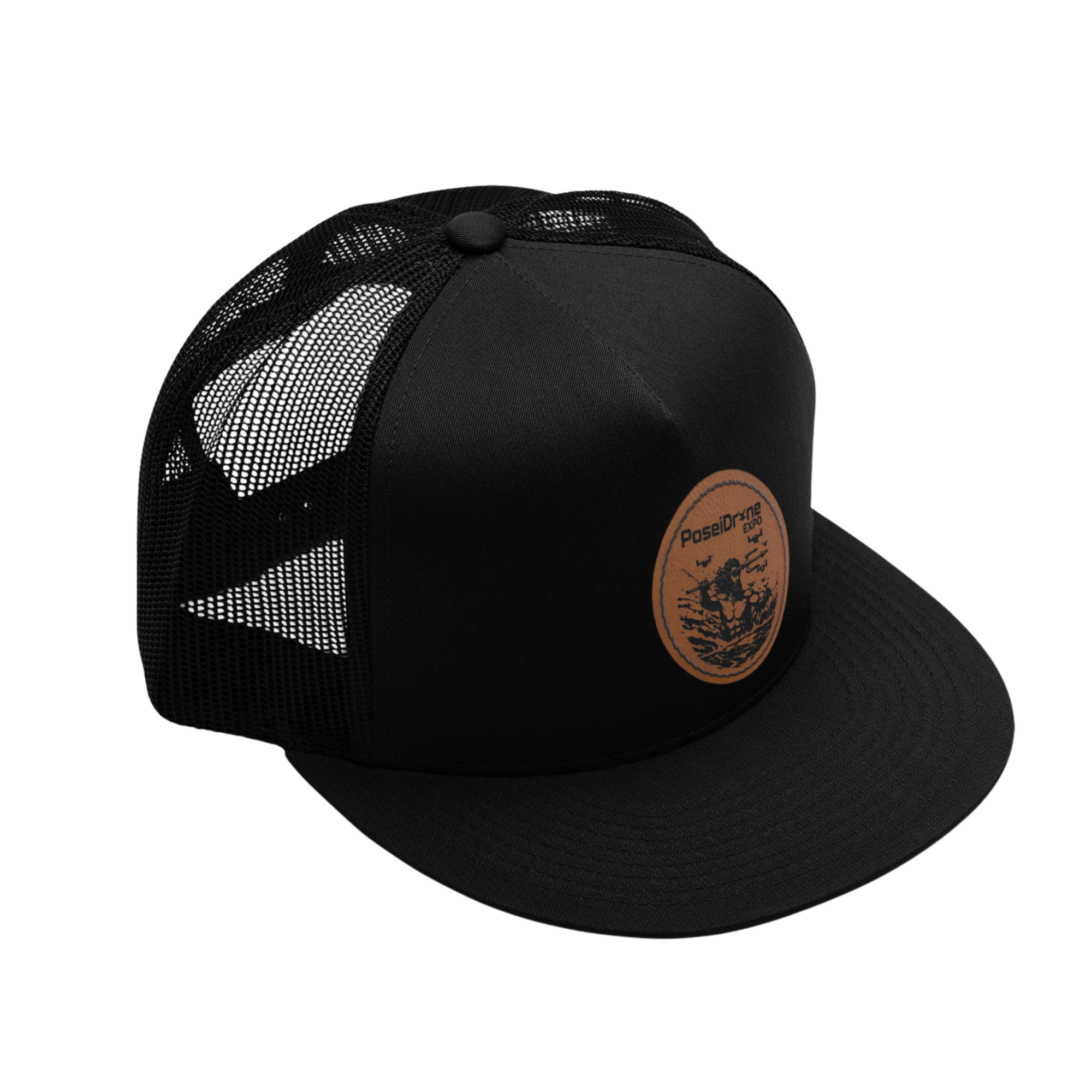 PoseiDrone Expo Leather Patch Hat