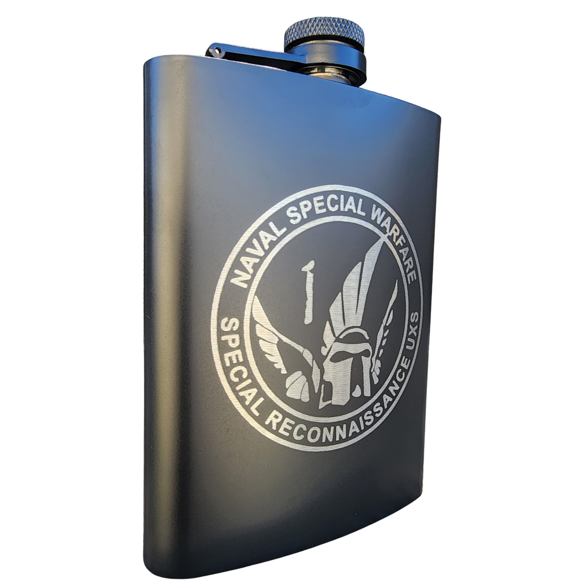 SRT1 UxS Logo Whiskey Flask