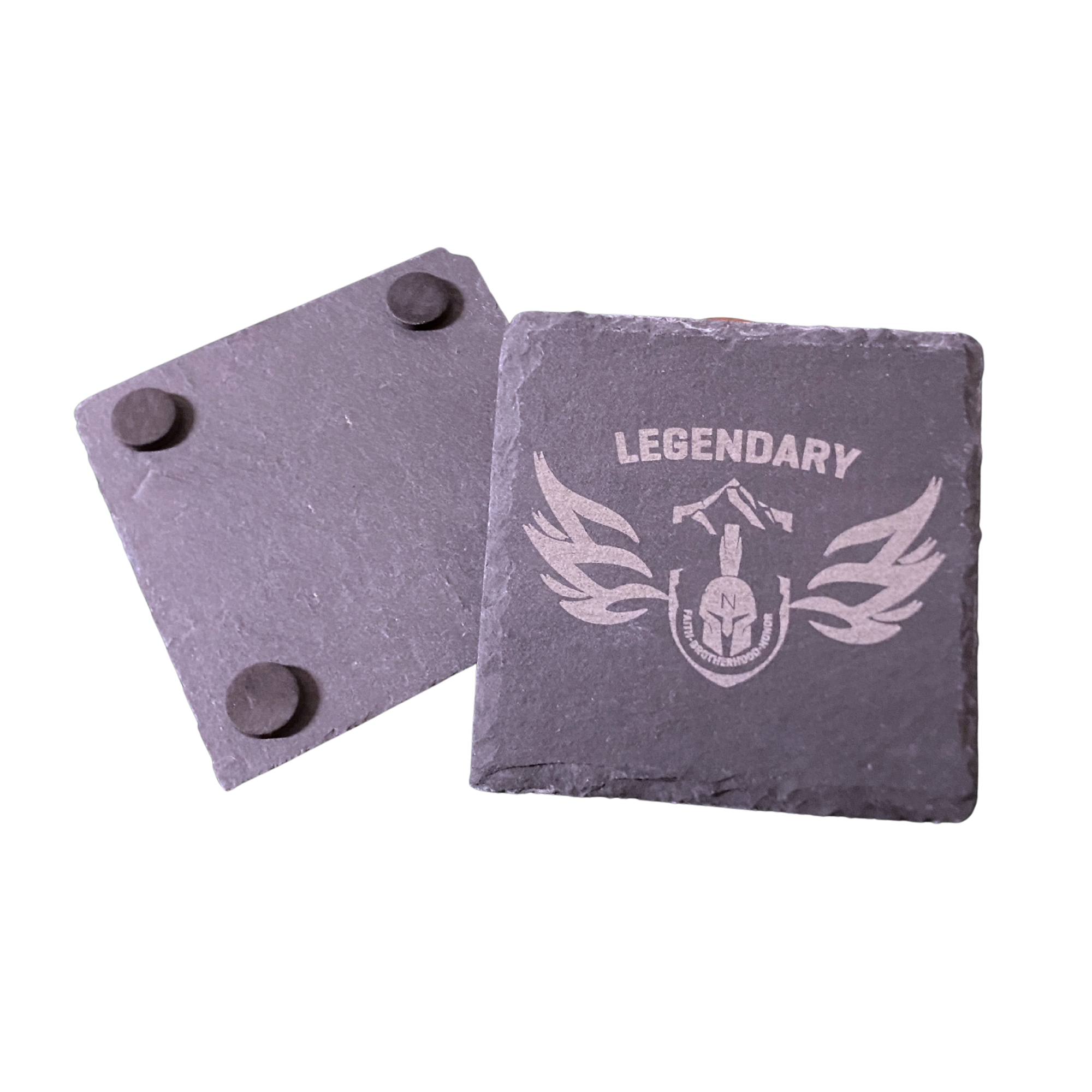 SPEND OVER $100 (on apparel/tumblers), Legendary Stone Coaster Set FREE